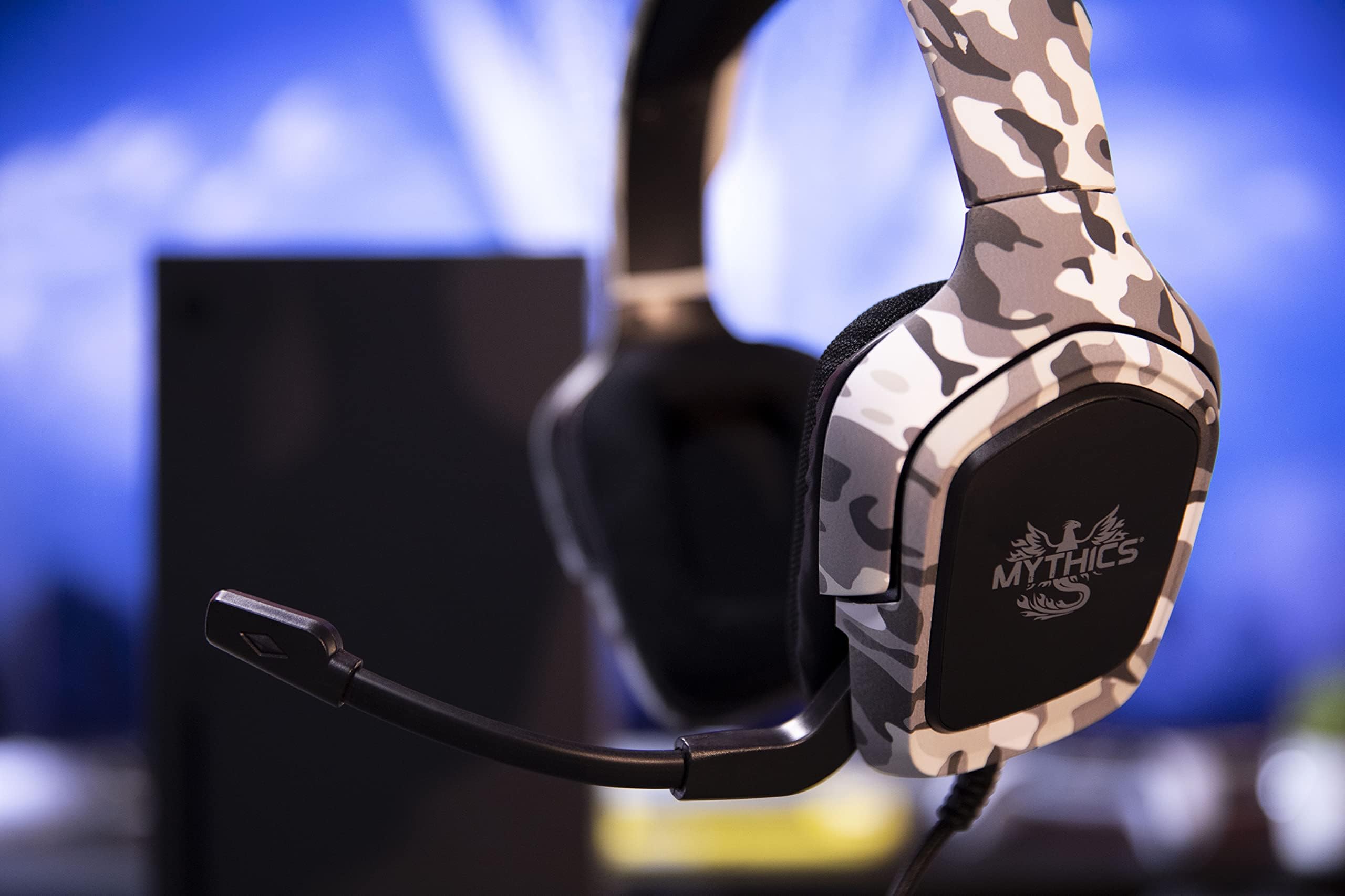 Konix Mythics Casque Gaming Filaire Ares Camo pour PS4, PS5, Switch et Xbox - Microphone 45° - Câble 1,5 m - Prise Jack 3,5 mm - Motif Camouflage
