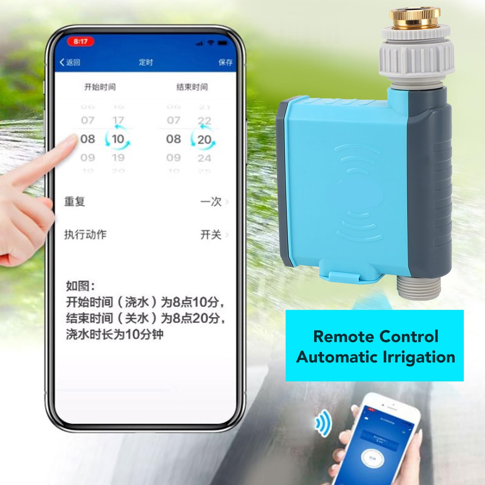Smart Hose Timer WiFi Irrigatore Timer Irrigazione Automatica POM Telecomando Efficiente per Giardino (#1)
