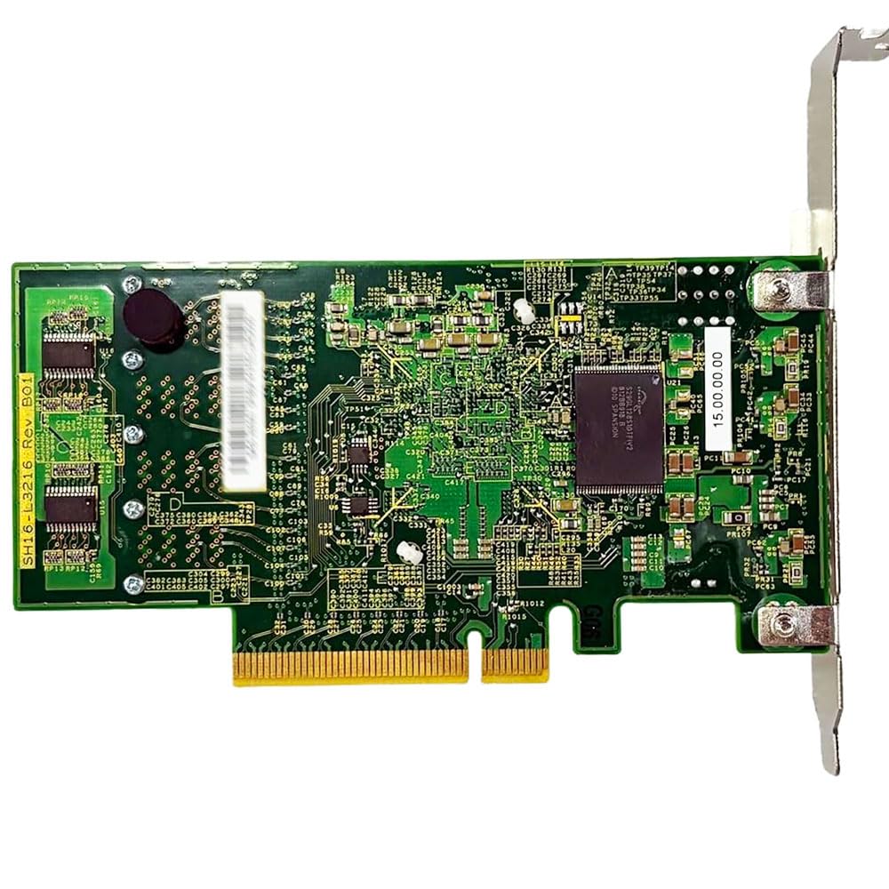 Carte SAS HBA Compatible LSI 9305-16i IT Mode, Carte d’Extension PCIe SATA 16 Ports 12Gbps PCIe 3.0 x8, 4× SFF-8643 internes pour NAS ZFS TrueNAS unRAID