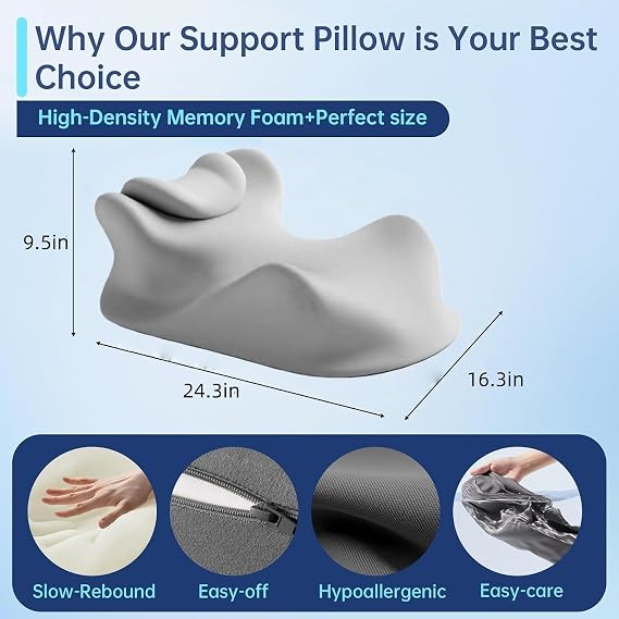 Wedge Pillow for Lovers, Multi-Purpose Orthopedic Support, Used for Acid Reflux, Leg Elevation After Operation, Back Pain Relief, Reading and Bed Rest (Upgrade (Blue)
