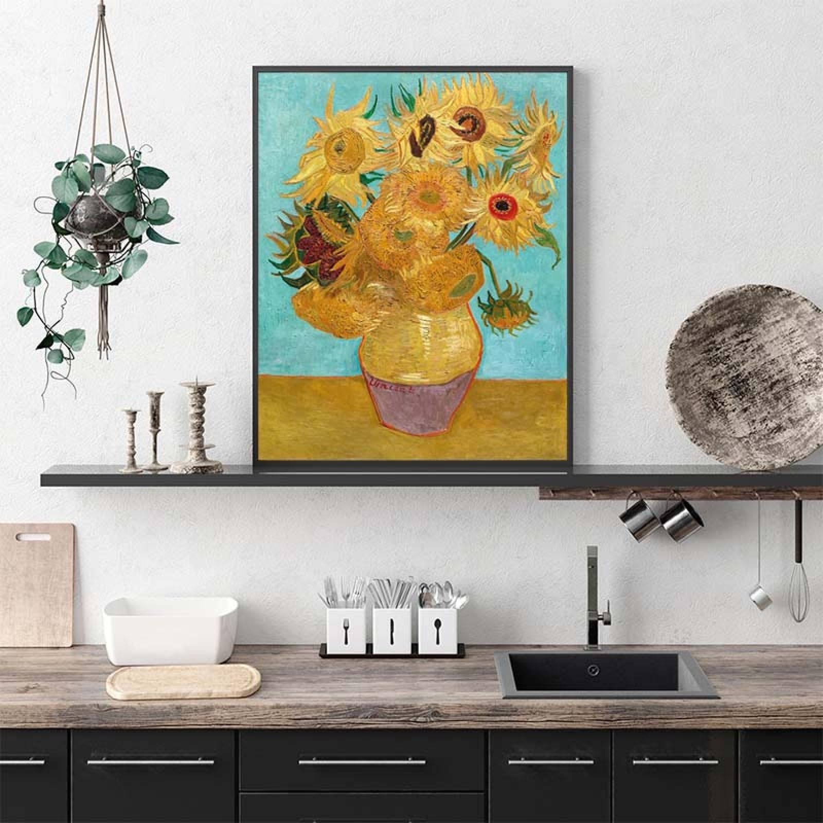 Amazon.co.jp: ピカソ壁アートと版画塗装キャンバス絵画ひまわり