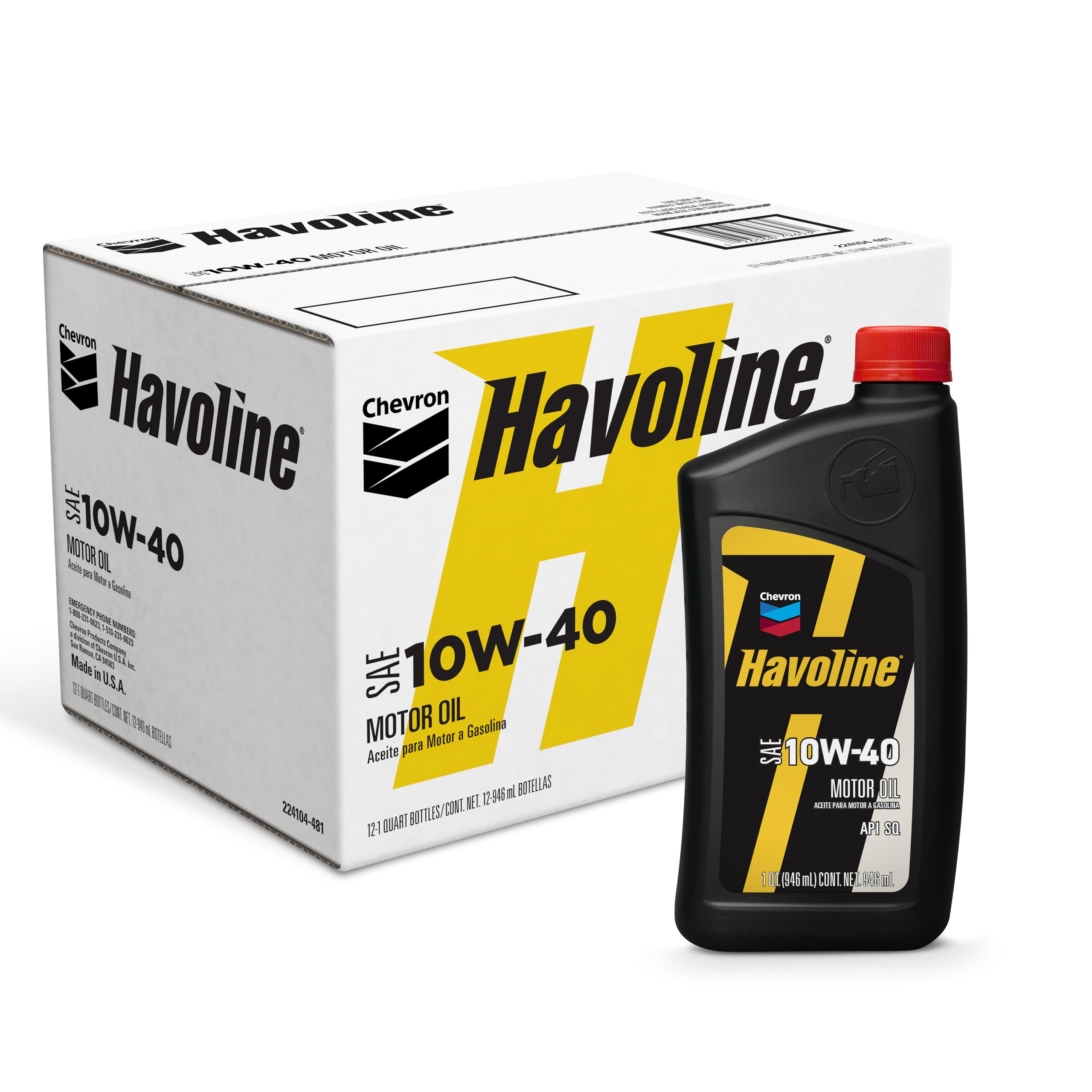 HAVOLINE (223396481-12PK 10W-40 Motor Oil - 1 qt. (Pack of 12)