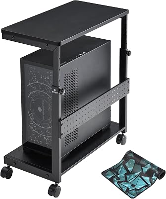 EUREKA ERGONOMIC PC Stand Computer Cart, Height Adjustable T - best platforms used gaming gear refurbished