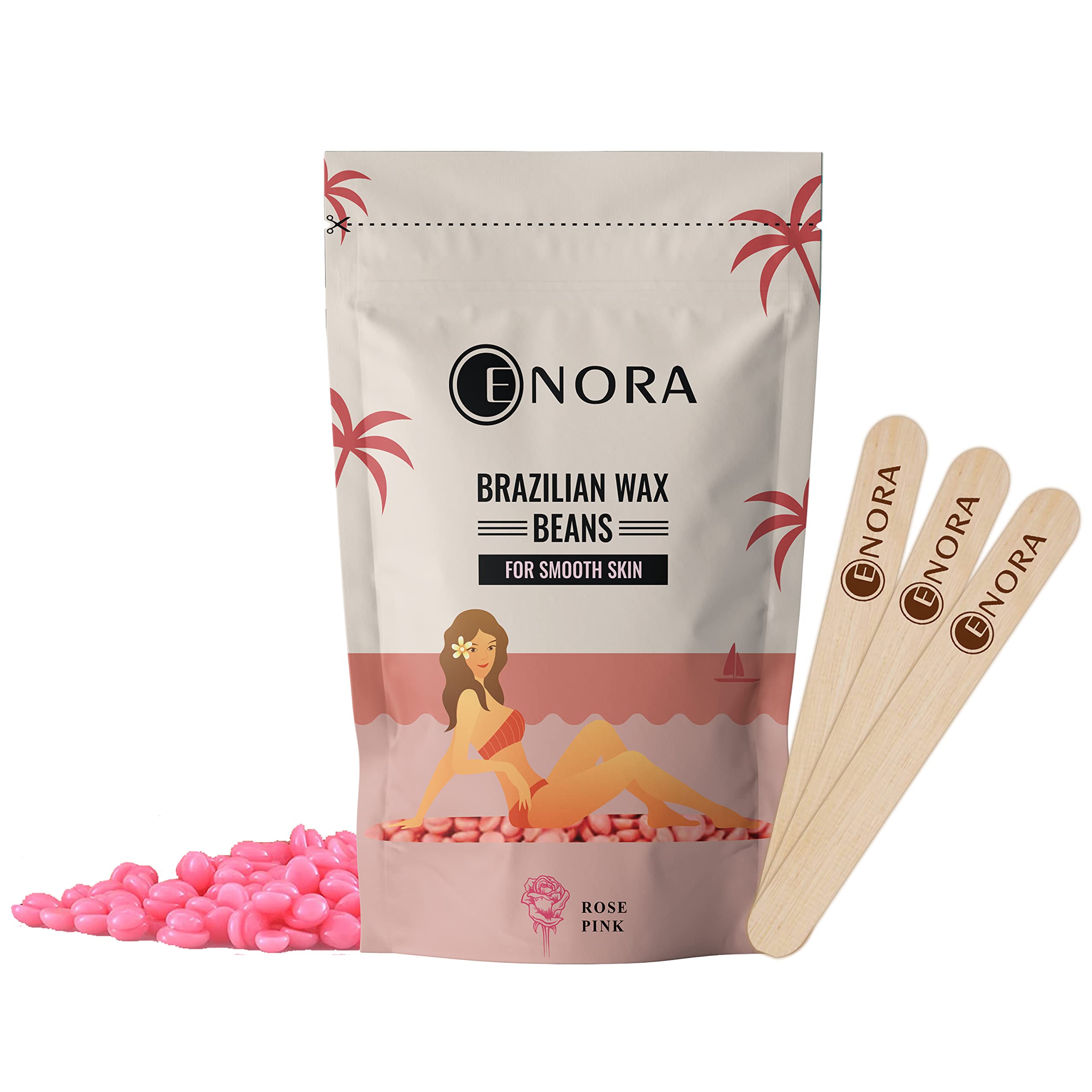 ENORA Hair Removal Brazilian Hard Wax Beans For Face, Eyebrow, Back, Chest, Bikini Areas, Legs, Arms and Beards | (ROSE PINK, 100 Gram) (B09NMGHBMK) Amazon Price History, Amazon Price Tracker
