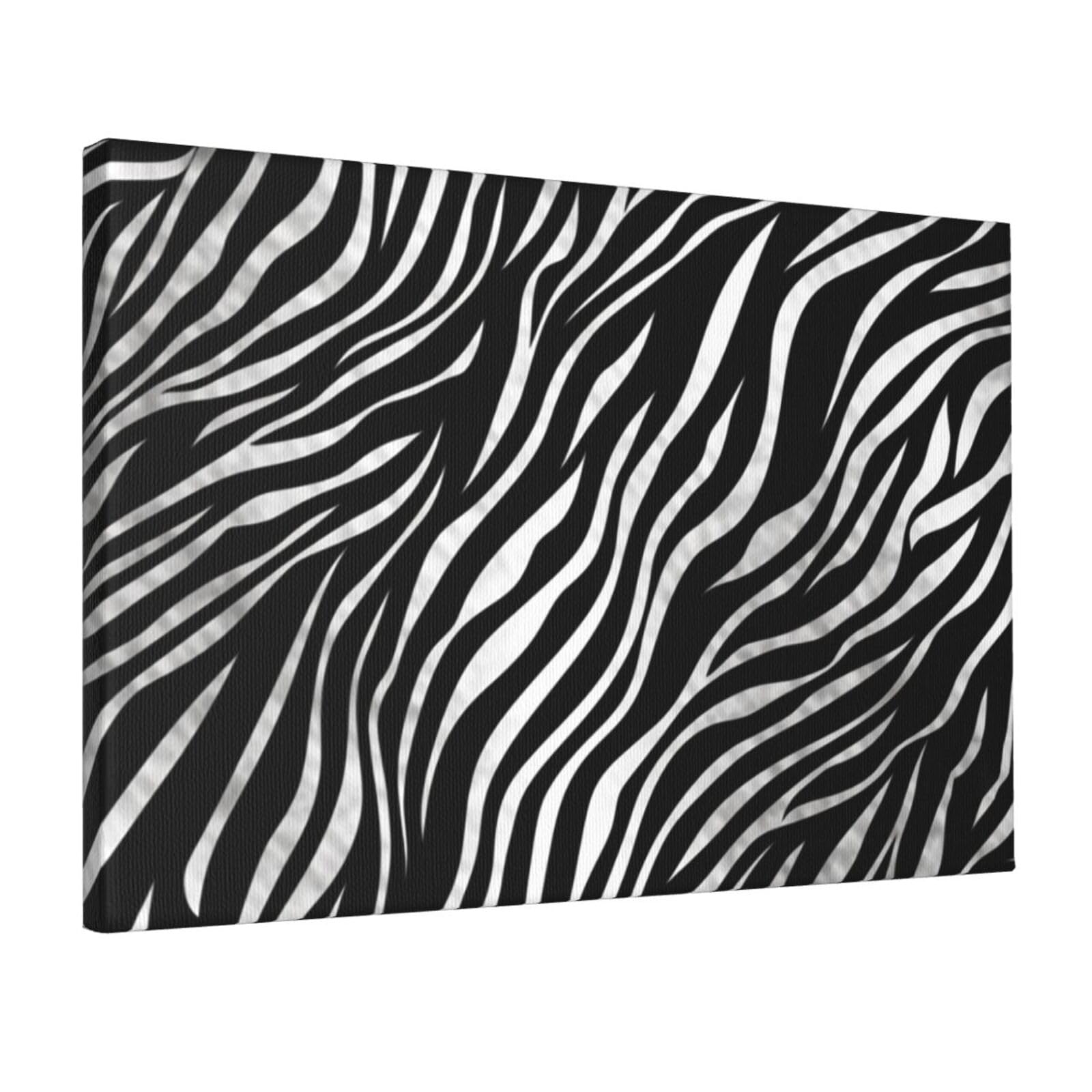 DWVTSLH Zebra Print Poster Paintings Canvas Wall Art Bedroom Prints Home Decor Hanging Picture Modern Home Artworks Aesthetic for Living Room Office Wall Decor 12x18in Unframed
