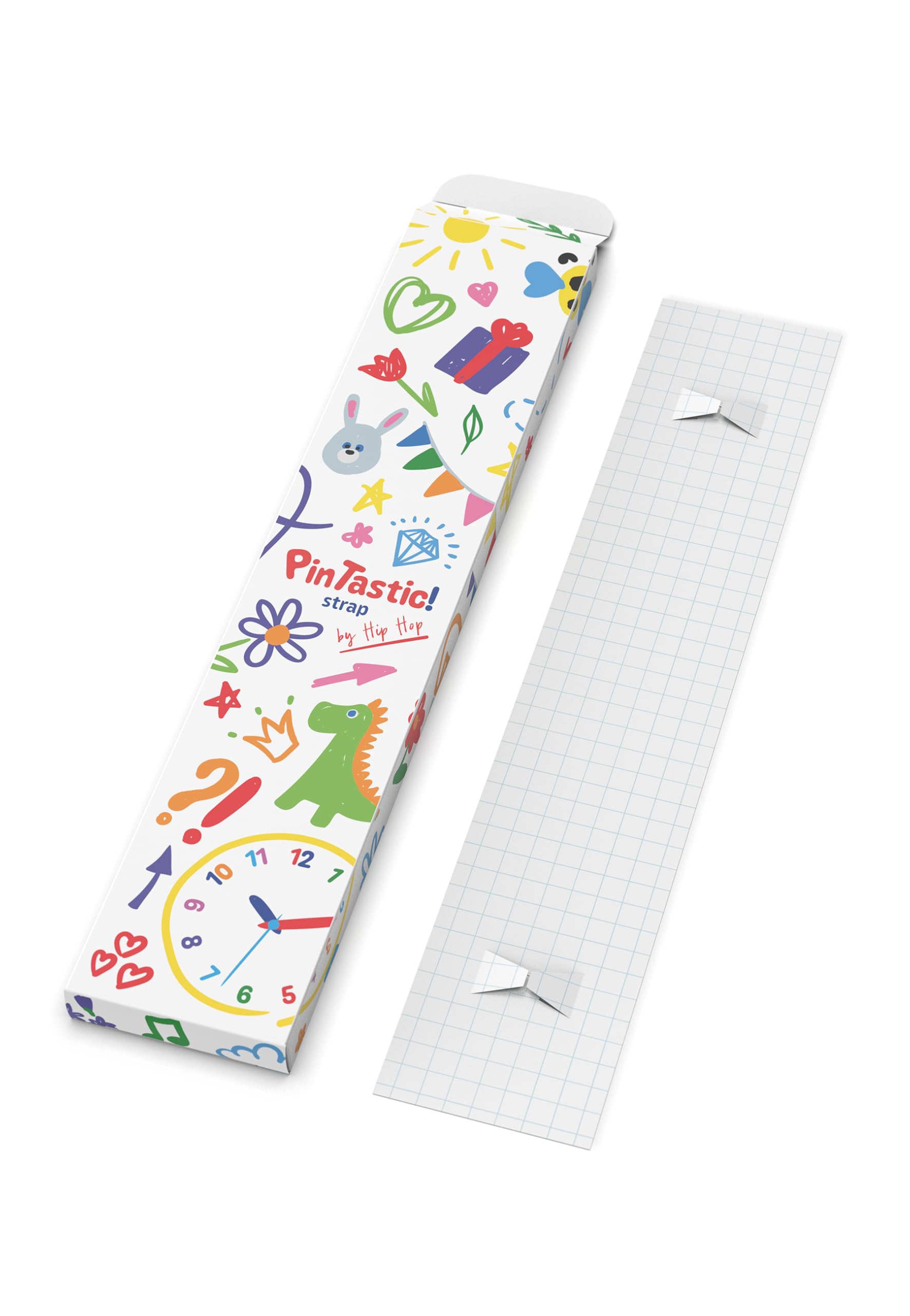 HIP HOP, Collezione PINTASTIC!, Cinturino Orologio 32 mm per Bambini, in Silicone Lavabile e Ipoallergenico, Personalizzabile con 5 Elementi Decorativi a Tema Inclusi, Idea Regalo Bambini