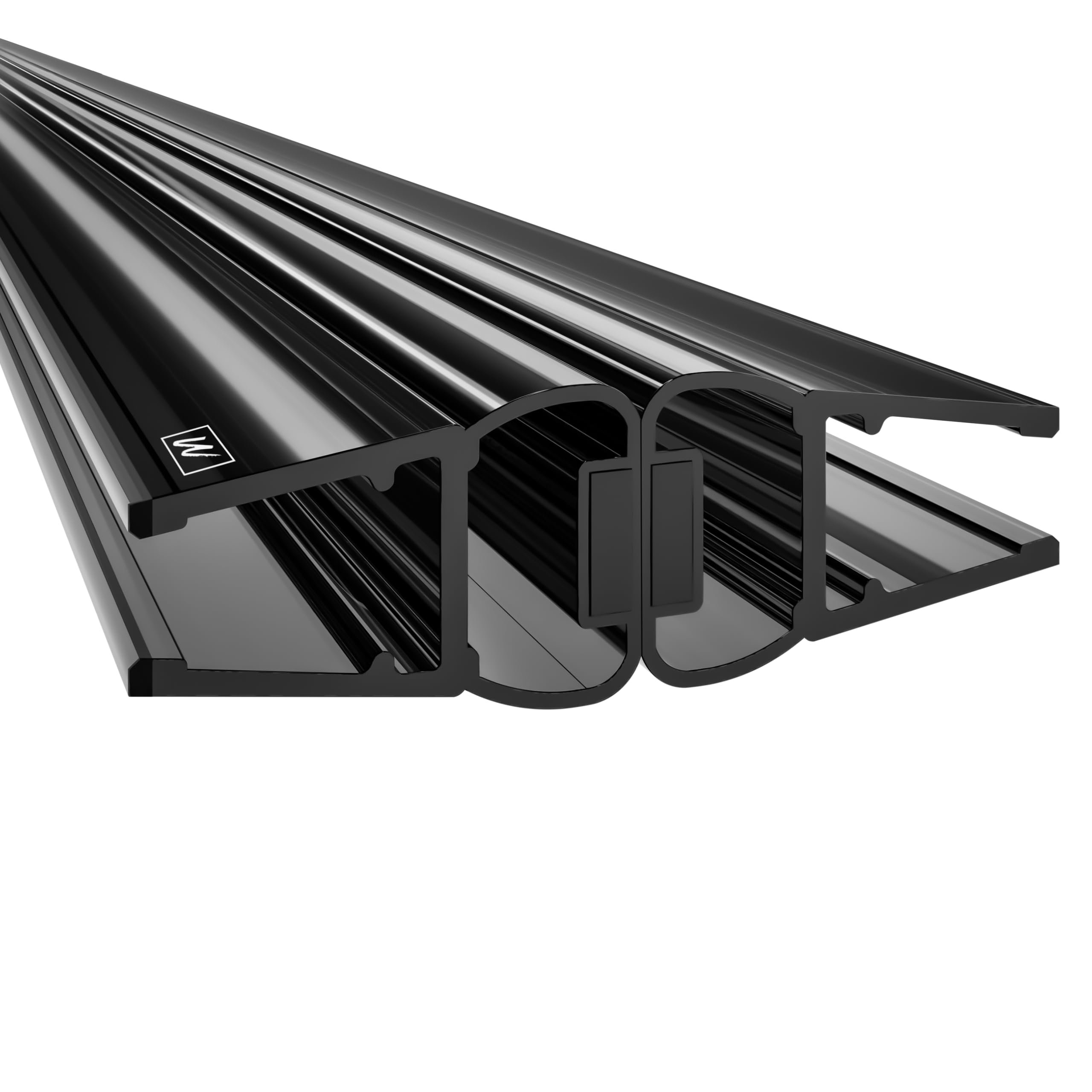 Amber Douchedeur | 140 cm Mat zwart Helder glas Draaideur WTB85110M