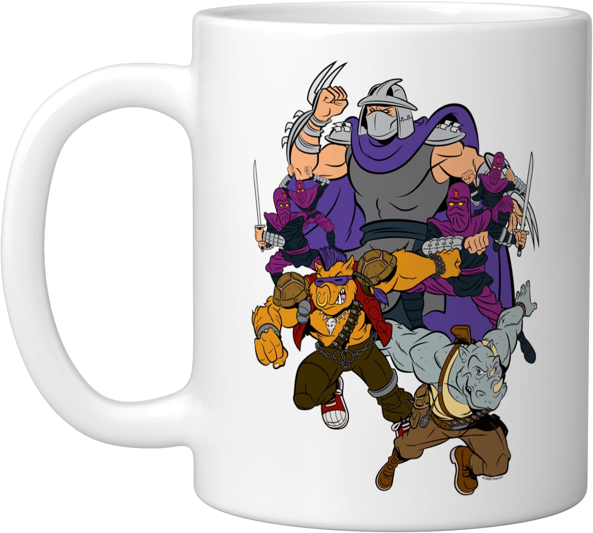 Shredder, Rocksteady and Bebop Ceramic Mug, White