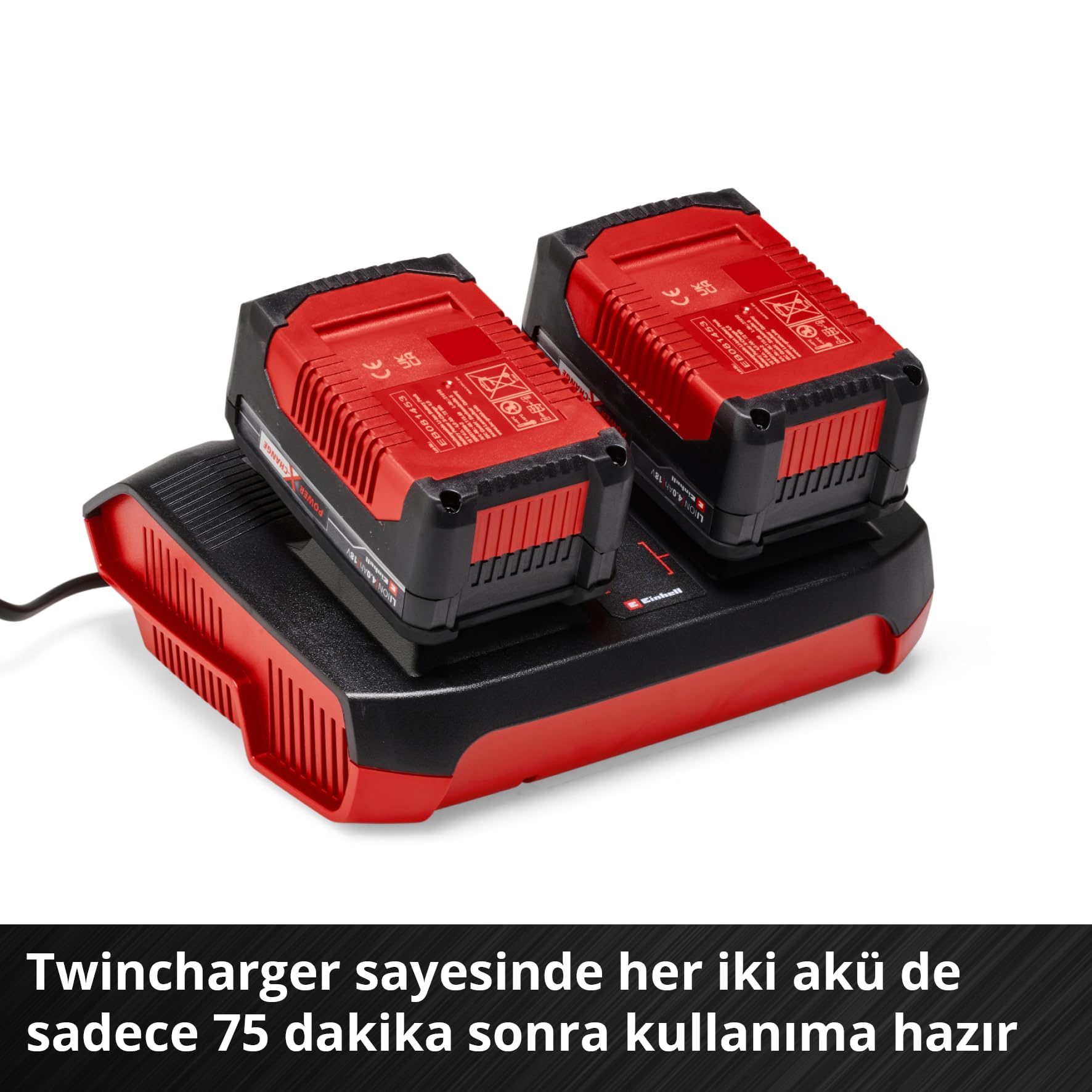 Einhell Orijinal Starter Kit 2x 4,0 Ah PXC Akü ve 3A Twincharger 4512112