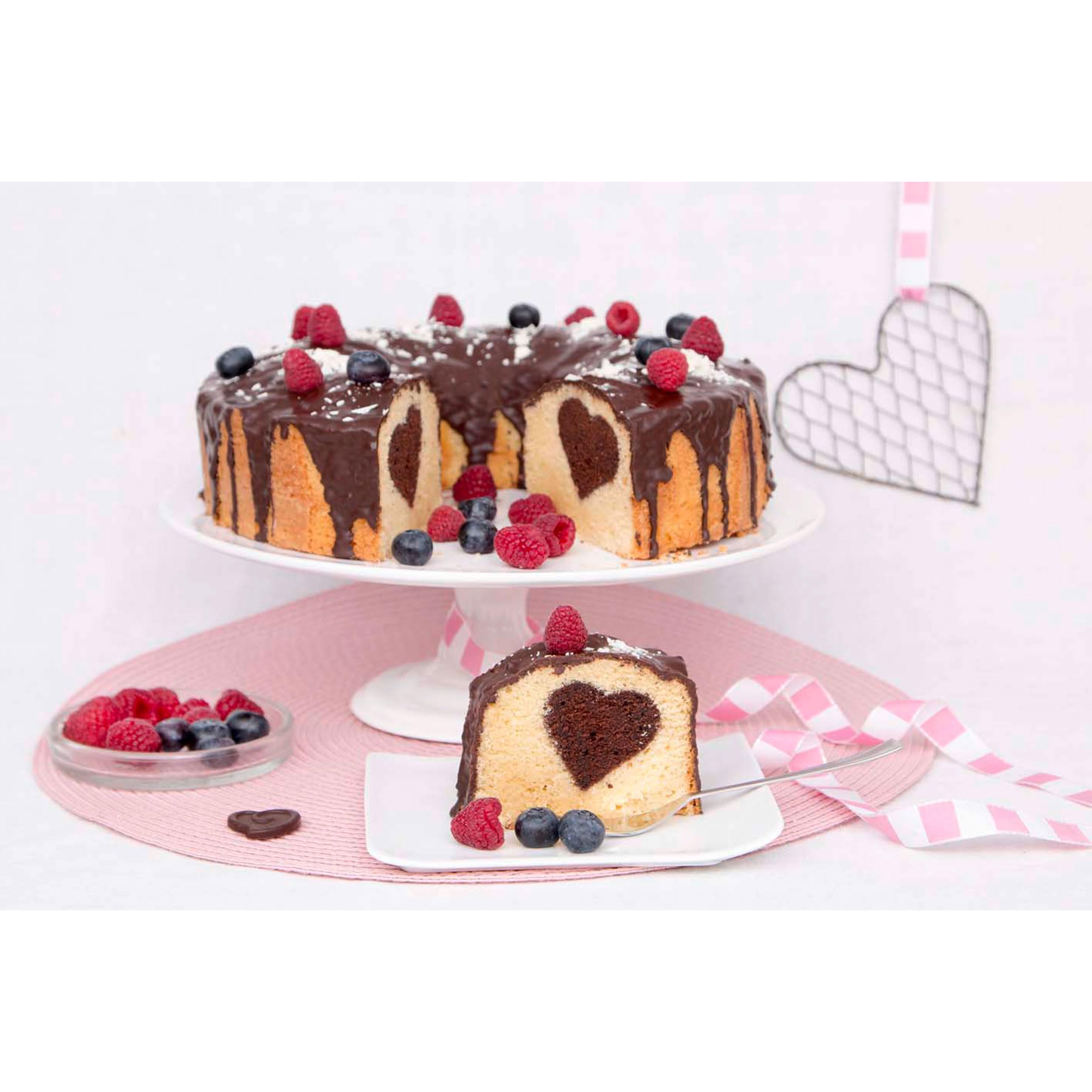 Städter Springform we love baking, Ø 28 cm, mit Flach- und Rohrboden, Hochwertige Antihaftbeschichtung, made without PFAS, Backform für Kuchen & Torten