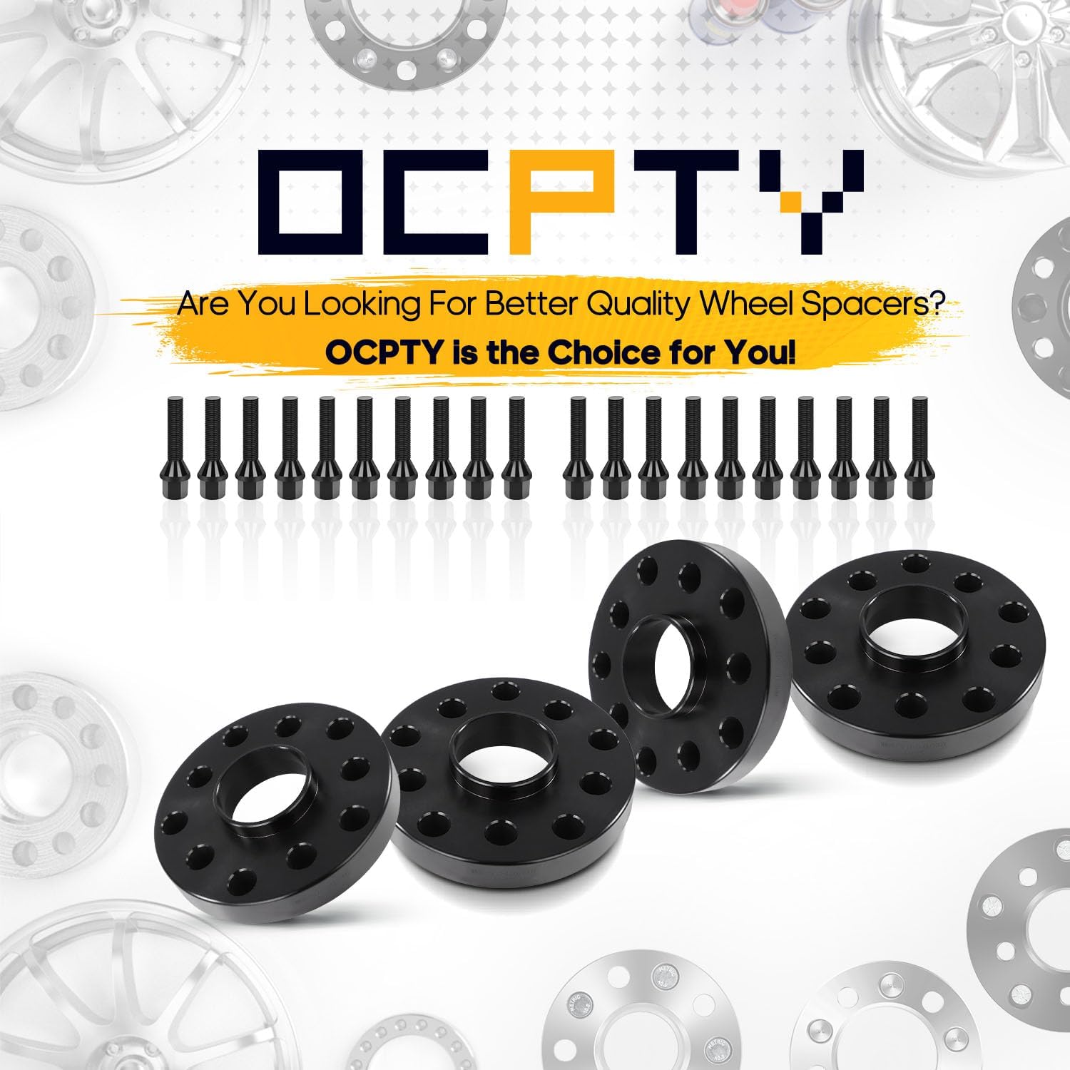 OCPTY 4PCS 5x100/5x112 Wheel Spacers 20mm Wheel Adapters 14x1.5 Studs 57.1mm Center fit for 1998-2020,2022 for Audi for A3 / 1996-2007 for Audi for A4 / 1995-2010 for Audi for A6