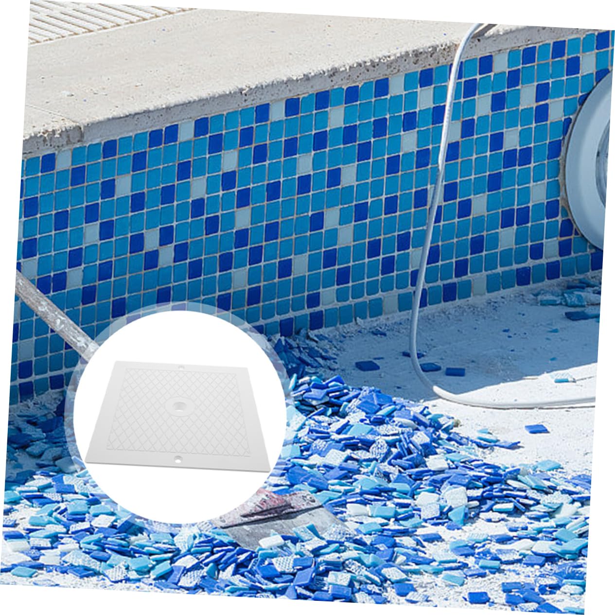 ibasenice 2 Piezas para Skimmer de Piscina Accesorio de Seguridad para Tapa Cuadrada Duradera y Resistente Debris para Protección de Skimmer