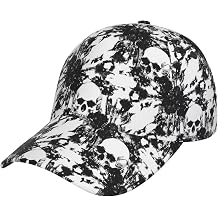 Funny Halloween Baseball Cap Gothic Hat Baseball Hats Trucker Hat Adjustable Watercolor Gothic Skull Snapback Cap