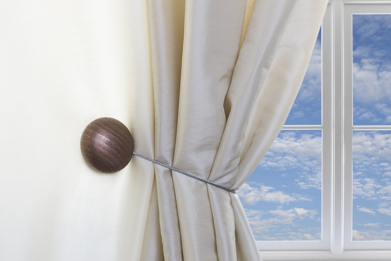 MagnaClips Curtain Tiebacks, Leno Bronze