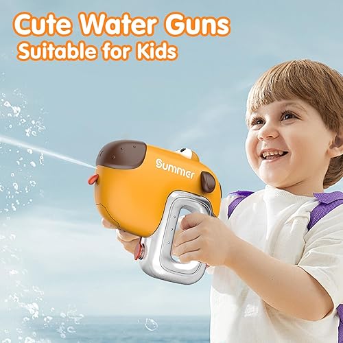 Miniatura 3 de DWI Dowellin - Pistolas de agua eléctricas para niños, pistolas de diseño de animales, juguetes de agua, juguetes de baño para manos pequeñas,
