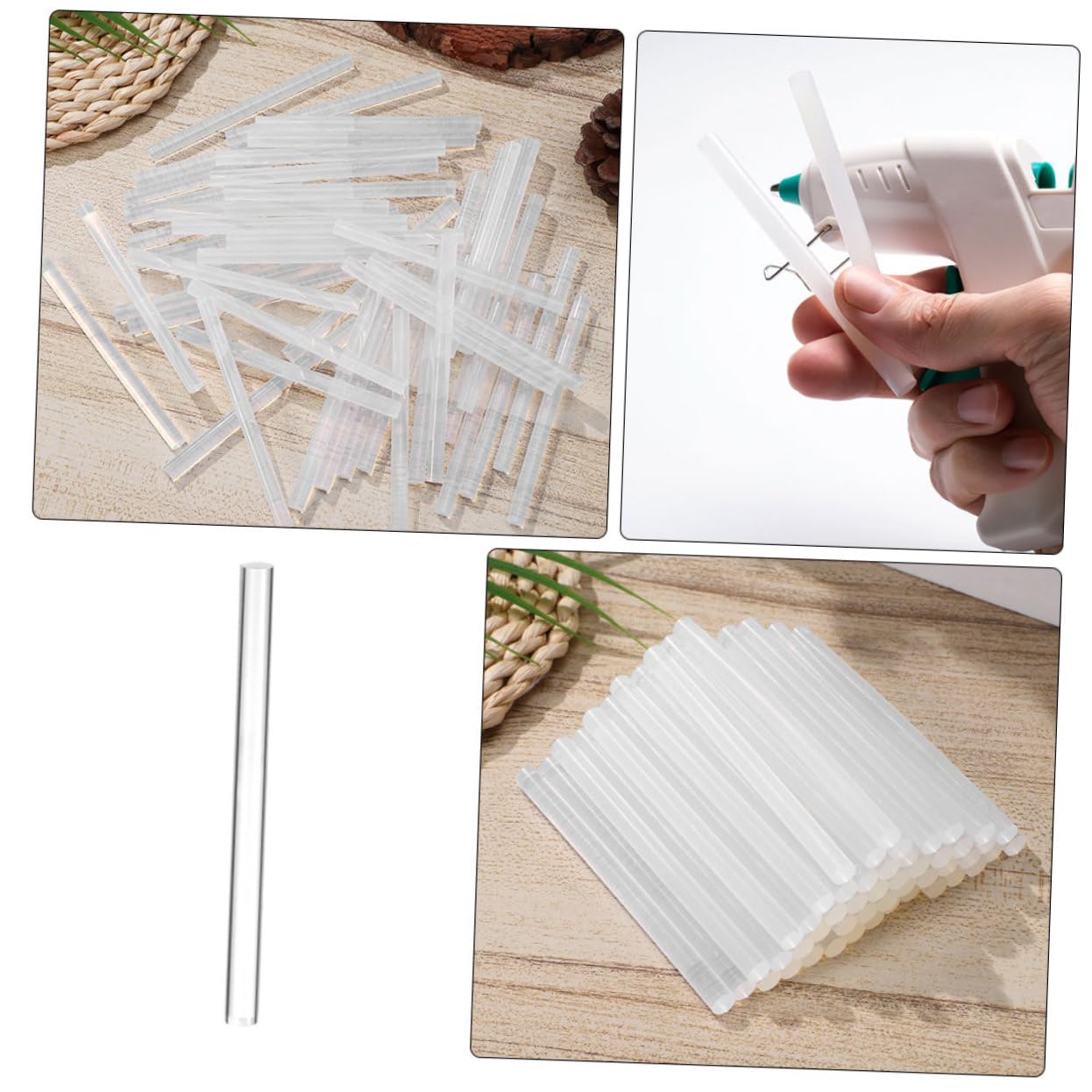 Holibanna 150pcs Jumbo Hot Glue Sticks Bulk White Thermoplastic Resin Adhesive Glue Rods for Crafting