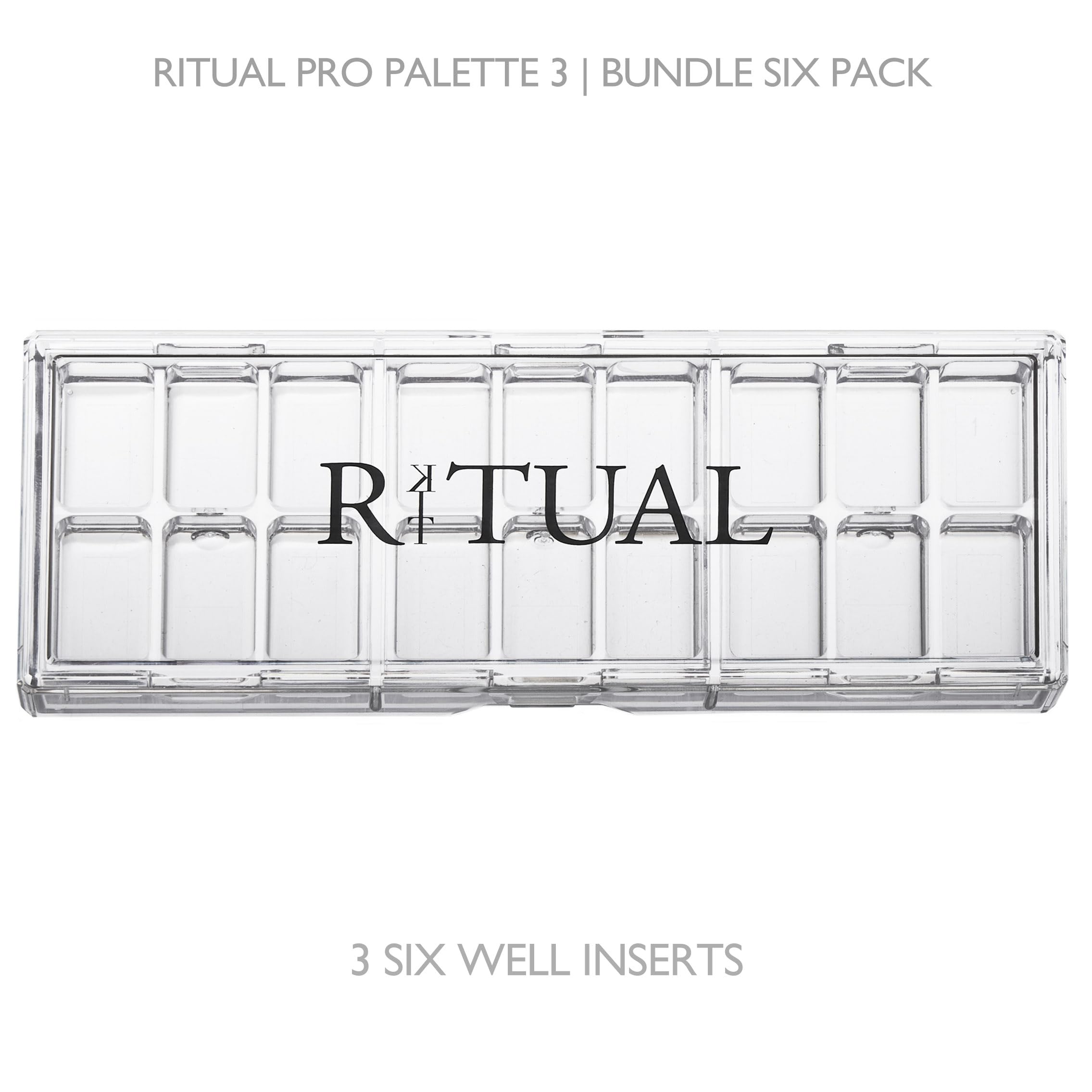 Empty Makeup Palette | 18 Wells | Modular Interchangeable Depotting System | Ritual Pro Palette 3 | 6 Well Bundle, Lipstick, Creams, Alcohol based makeup and paint, watercolor, Gouache, Acrylic paint