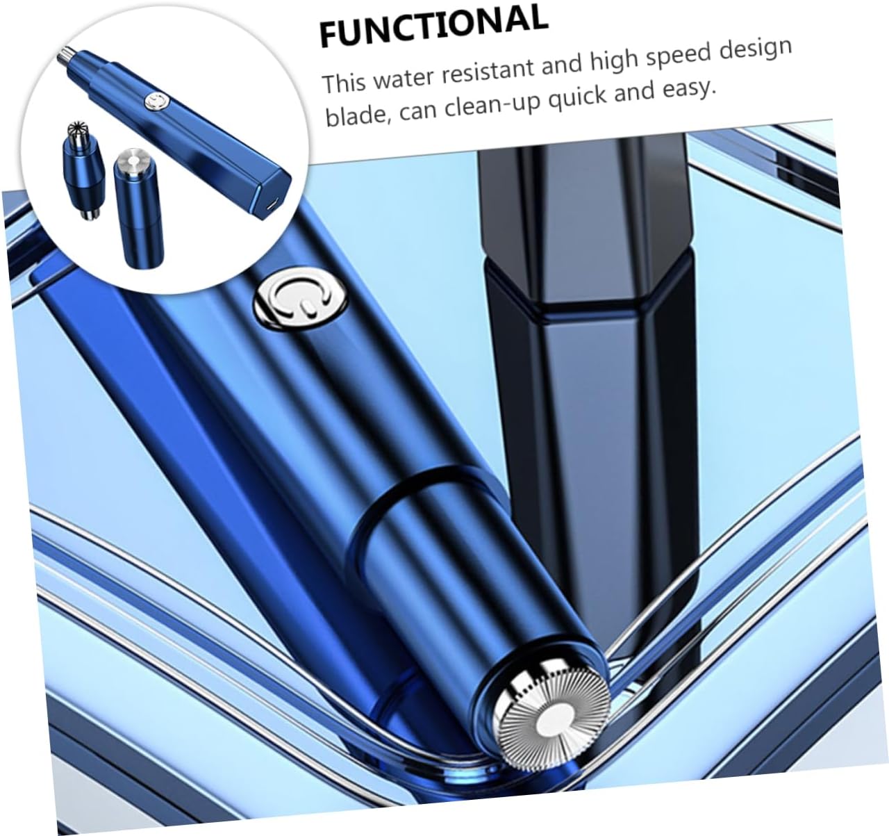 Outanaya Ergonomic Nose Hair Trimmer Ear Hair Razor for Men Detail Trimmer Compact and Durable