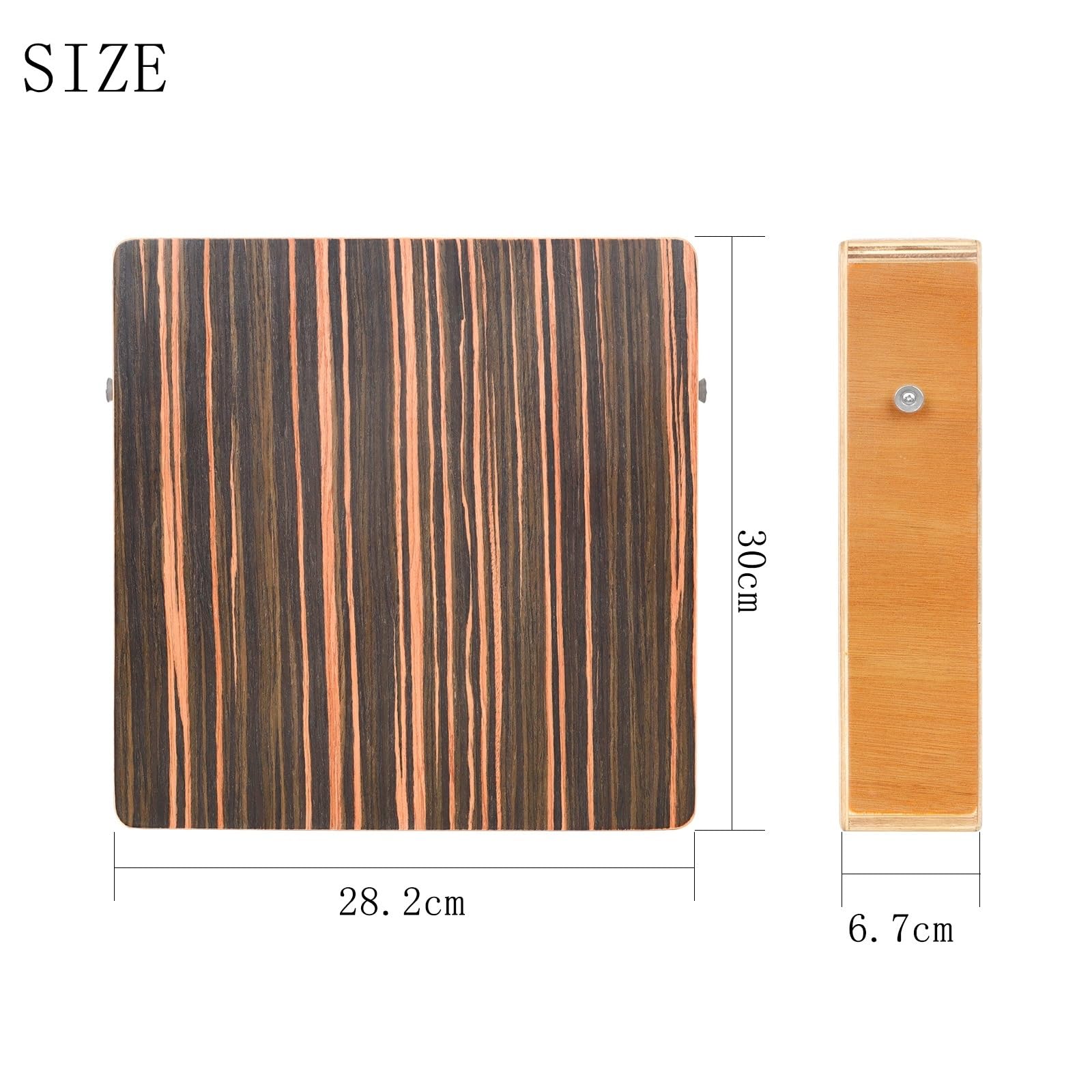 Cajon Cajon Drum compatto e portatile da viaggio, tamburo in legno di ebano con tracolla regolabile