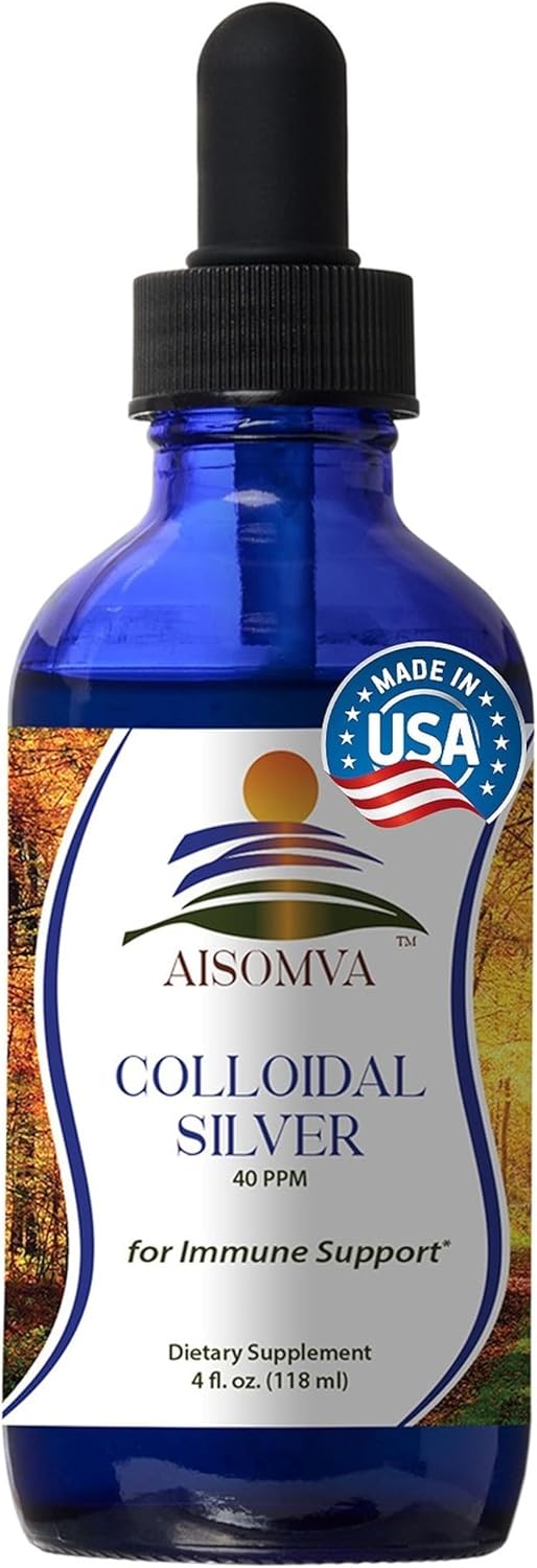 Colloidal Silver Liquid with Dropper – Mild Silver Protein 40ppm | High Absorption, Pure & Clean Formula | Made in USA, GMP Compliant (4 Fl Oz)