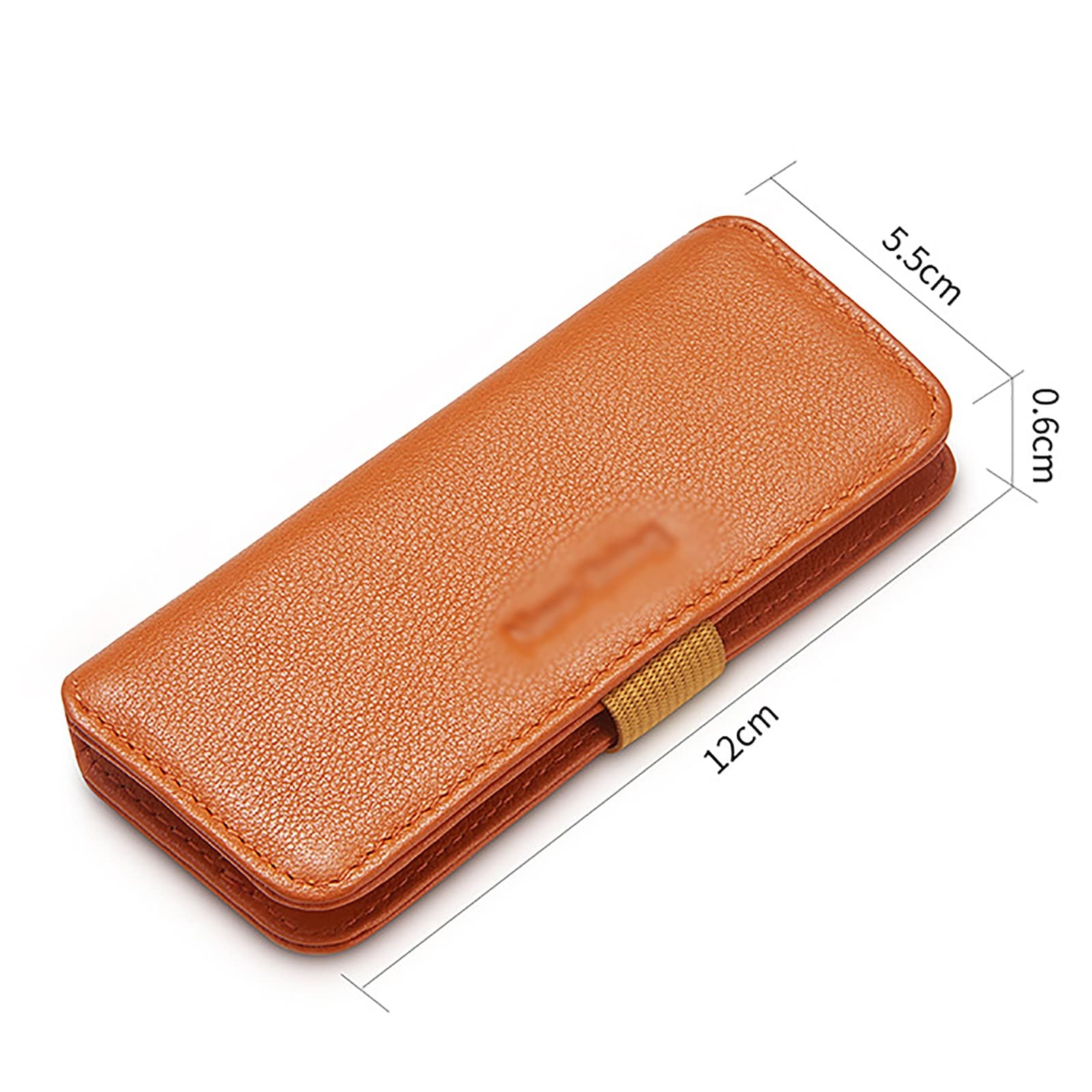Étui à clés de Voiture Tirez sur le sac de clés en cuir stockage simple pour Hommes et Femmes(marron)