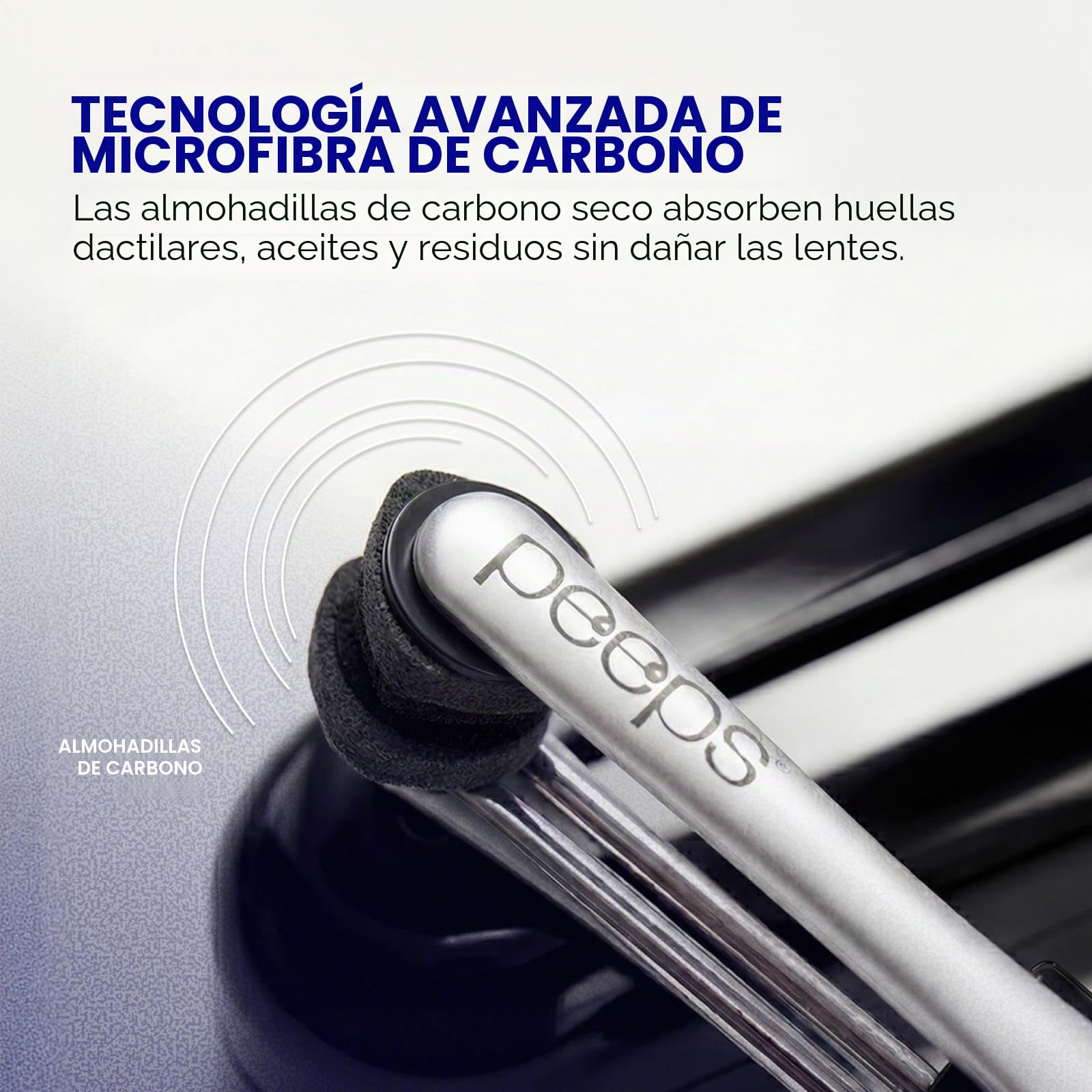 Peeps Limpiador de gafas, para lentes, gafas de lectura y más, limpiador de lentes con tecnología de microfibra de carbono, suave al tacto, rosa, 1 unidad (paquete de 1)