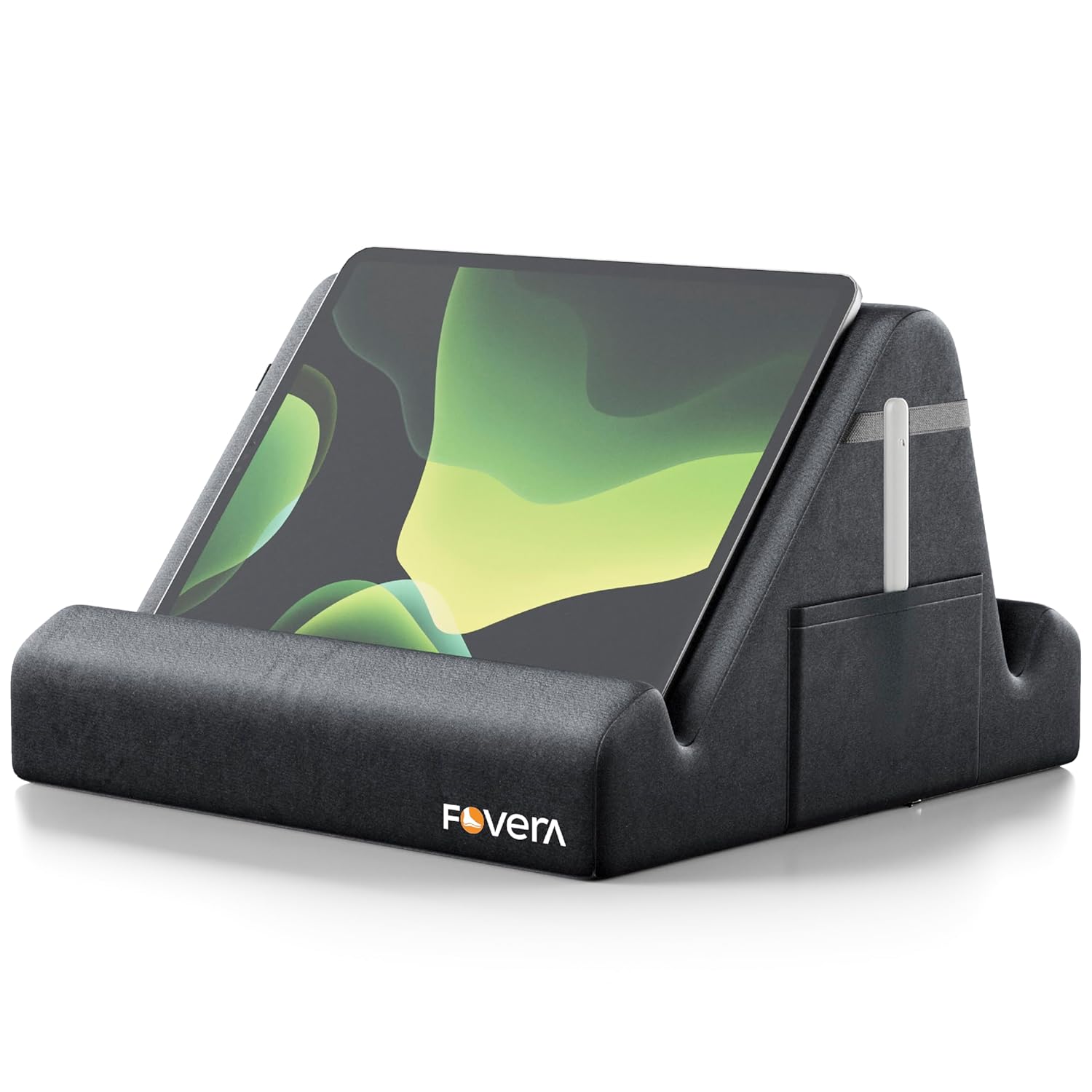 FOVERA Tablet Pillow Stand | Soft Multi-Angle Lap Stand for 7-13” Tablets & Phones | Hands-Free Tablet Stand for Bed, Sofa & Travel | Lightweight, Portable with Side Pockets (Dark Grey) FOVERA Tablet Pillow Stand | Soft Multi-Angle Lap Stand for 7-13” Tablets & Phones | Hands-Free Tablet Stand for Bed, Sofa & Travel | Lightweight, Portable with Side Pockets (Dark Grey)