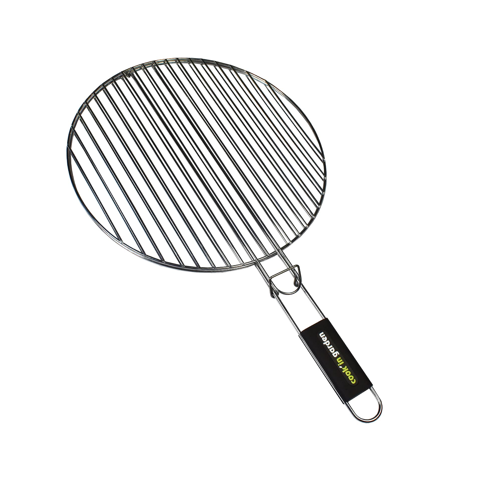 Cook’in Garden - Griglia Doppia Rotonda, Diametro 37 cm, Resistente alle Fiamme e alle Alte Temperature, Manico Soft Touch ergonomico, Accessorio Ideale per Barbecue Esterno, Compatibile Multi-Marche