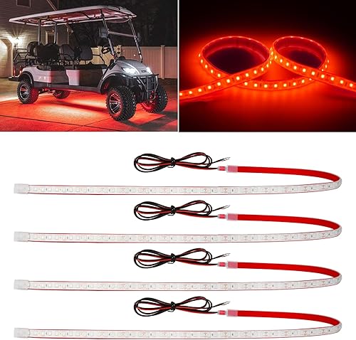 Miniatura 11 de Tiras de luz led verdes, tira de luz interior de 24 pulgadas 12V IP68 impermeable y cortable para coche, motocicleta, barco, carrito de golf