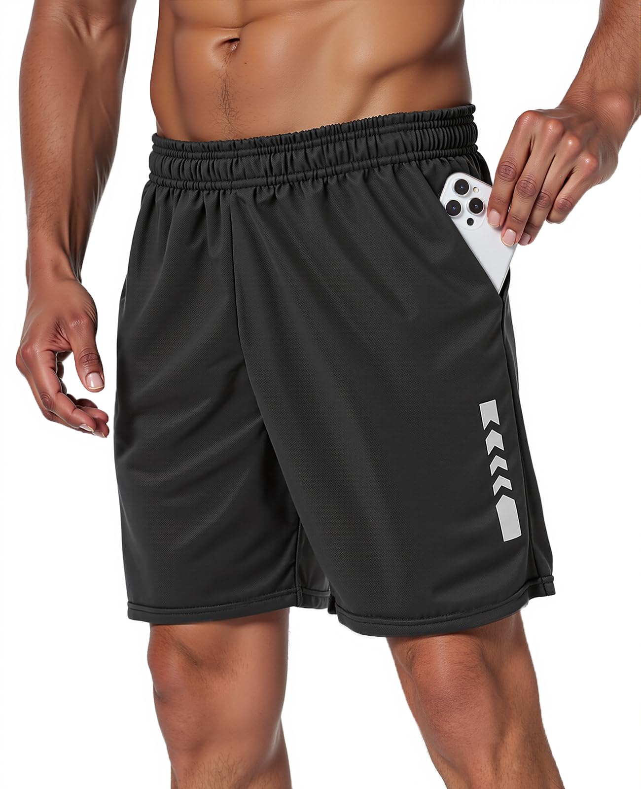 Mens Gym Shorts Athletic Running Workout Basketball Casual Sport Short for Men Quick Dry with 2 Pockets