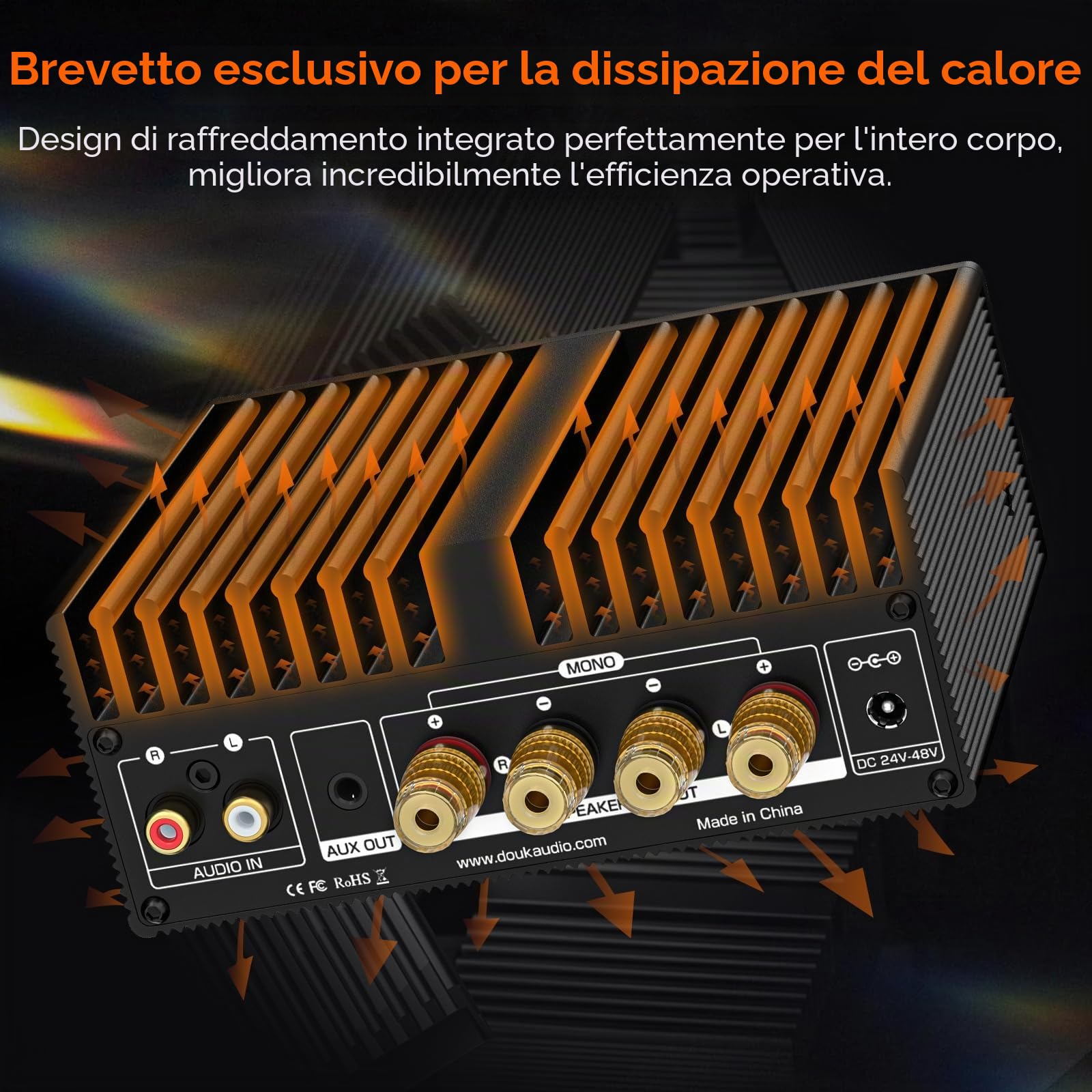 Douk Audio Amplificatore A100 TPA3255 300 Watt x2 digitale amplificatore di potenza stereo/mono canale SUB amplificatore per altoparlante domestico/subwoofer