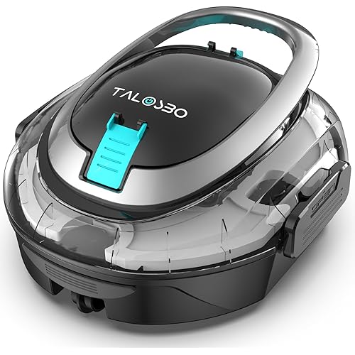 [2026 New] TALOSBO S2 Robotic Pool Cleaner – Dual-Layer Filtration, 90-Min Runtime, Powerful Cordless Pool Vacuum for Above-Ground & Flat Pools, Efficient Debris Removal & Auto-Parking Design