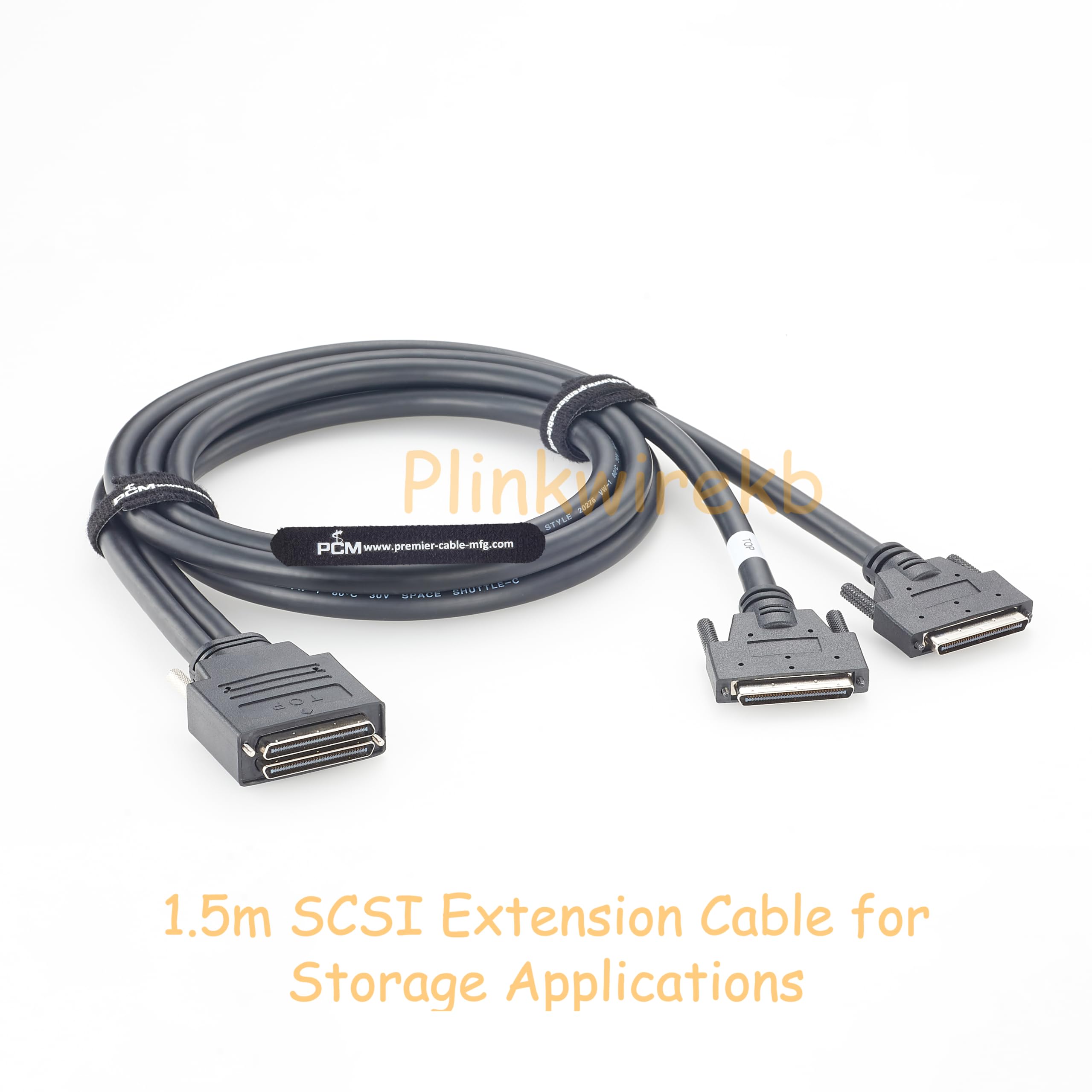 Câble mini SCSI 2S 68 broches mâle vers 2 x VHDCI 68 broches mâles 1,5 m, câble de données blindé 30 AWG 34P SCSI pour PC industriel, appareils de stockage et systèmes de test