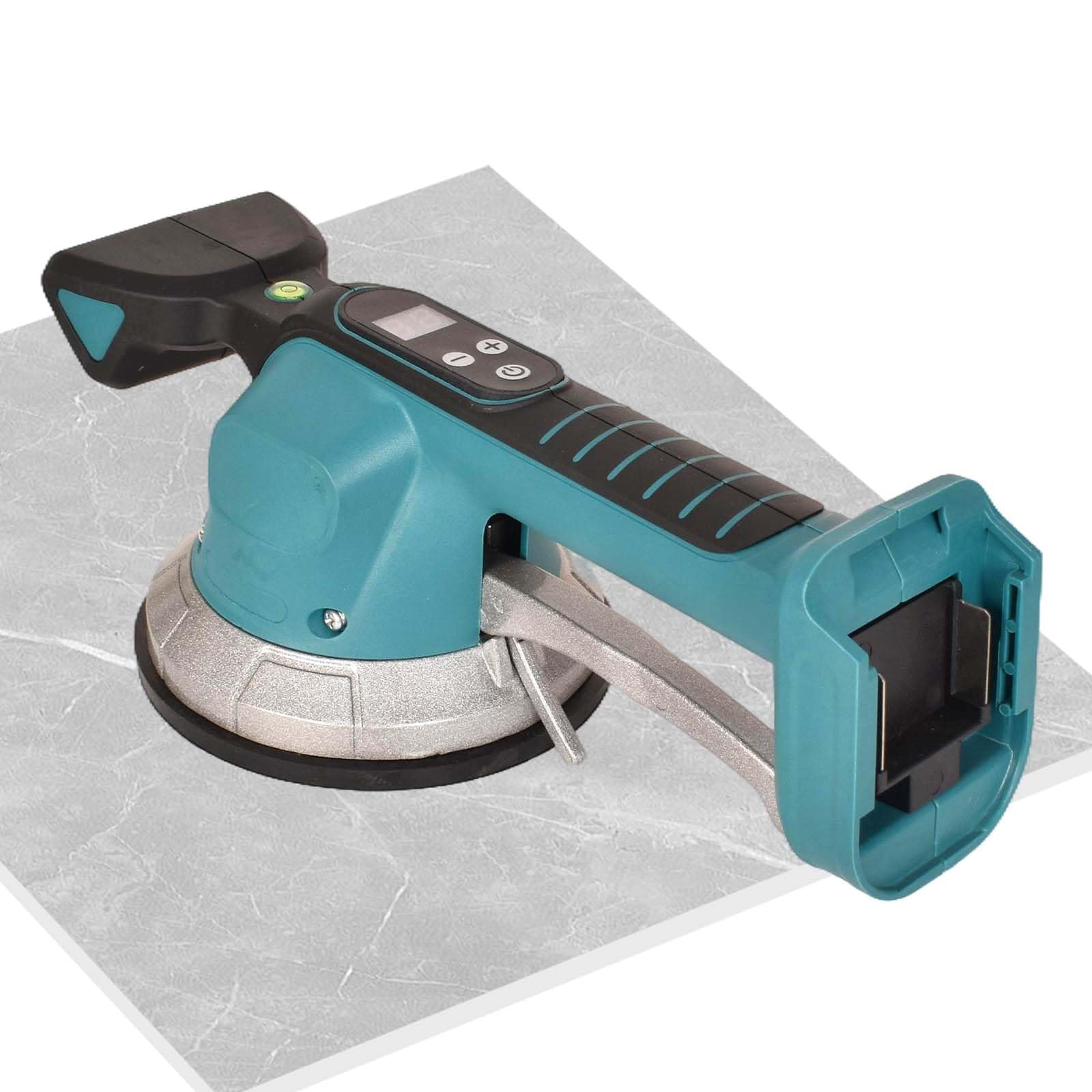 Vibratore per Piastrelle a Batteria, Compatibile Batteria Makita da 18 V 21V(Nessuna batteria), Livellatrice per Piastrelle, 10 Velocità Regolabili, Assorbimento da 200 kg, per la posa di piastrelle