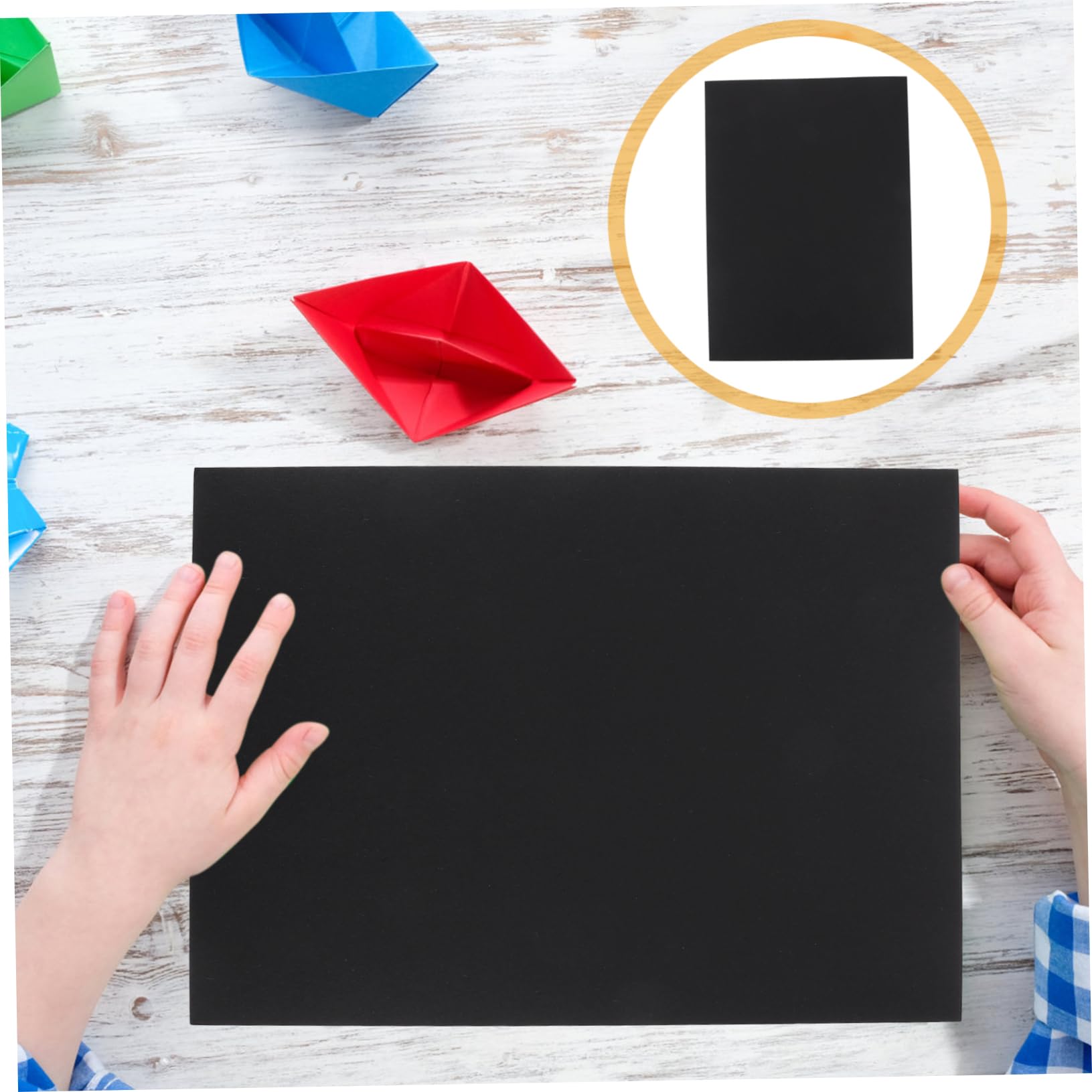 SEWACC 100pièces Papier Cartonné Noir Papiers Pour Loisirs Créatifs Fournitures De Bricolage Imprimante Vierges Pour Impression