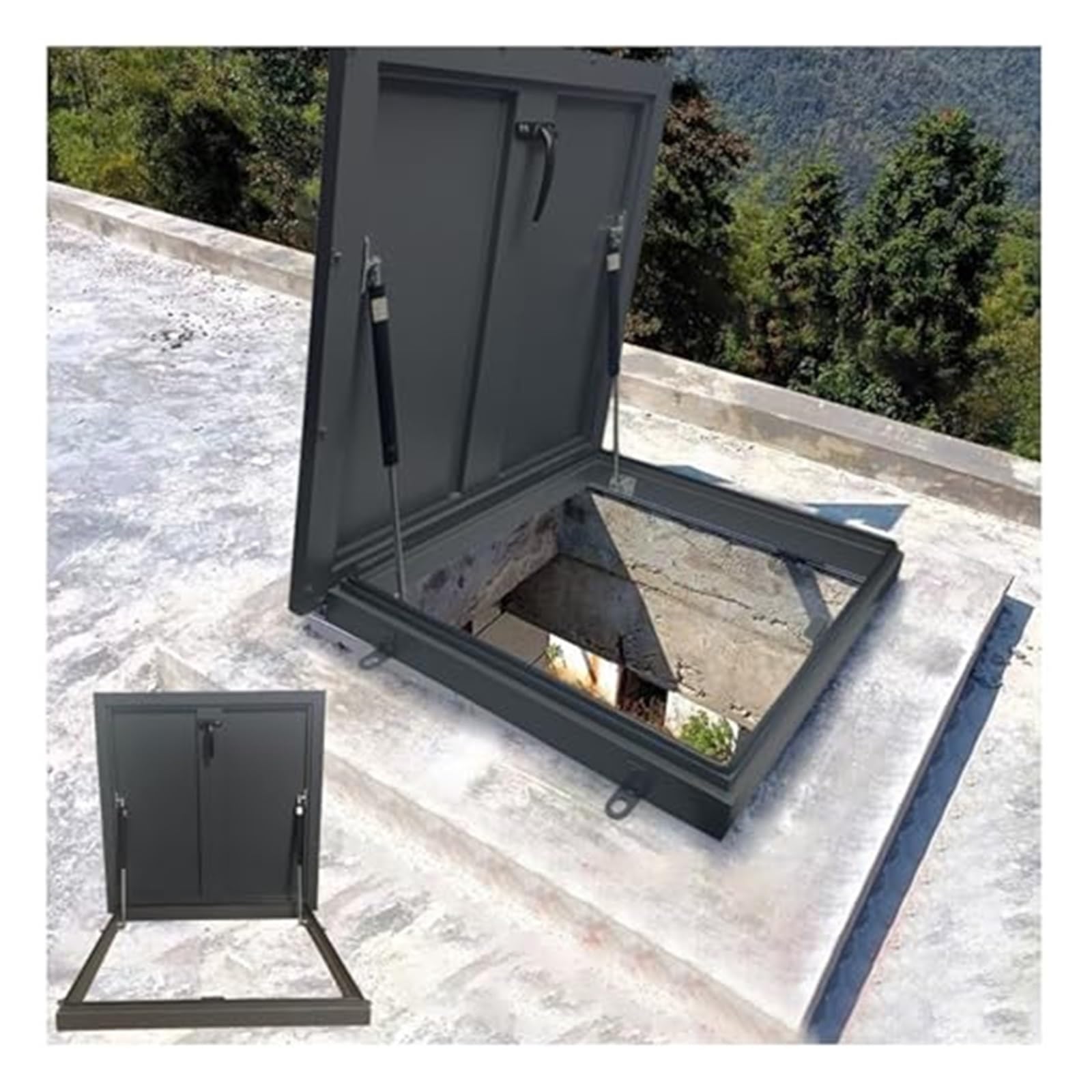 Wohnaccessoires Gartenschlauchtrommel aus Edelstahl, robust, mit Abdeckung – Wand-/Bodenmontage, einziehbare Wasserschlauchtrommel aus Metal