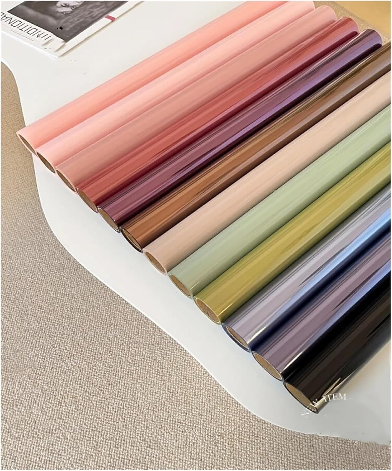 Bouquet Packaging Paper, 56cm 10 Yards Roll Color Transparent OPP Cellophane Flowers Package Flower Shop Materials