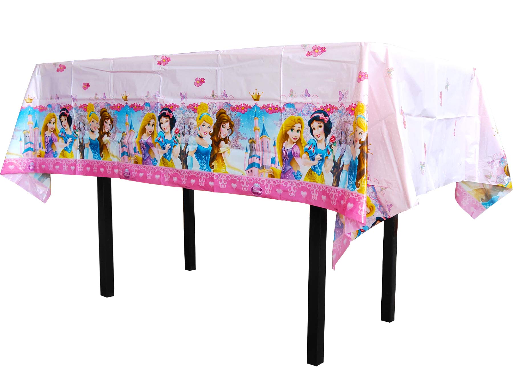 1pcs Disney Princess Themed Birthday Party Decorations – Disposable Disney Princess Plastic Tablecloth | 71.25 x51.96”, Disposable Table Cover |Disney Princess Party Supplies for Kids