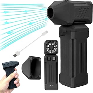 Jet Dry Mini Blower, Mini Jet Blower, 150000 RPM Portable Hand Held Powerful Fan, Powerful Jet Fan Mini Blower,Jet Dry Blower,Jet Fan Blower, Cordless Mini Air Duster Blower for Car Cleaning BBQ