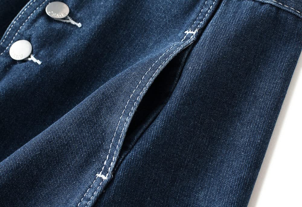 Faldas para Mujer Reino Unido,Faldas Maxi para Mujer Falda Vaquera Falda Azul De Invierno con Botón Falda De Talle Alto Faldas Plisadas Elegantes para Mujer Fal(S)