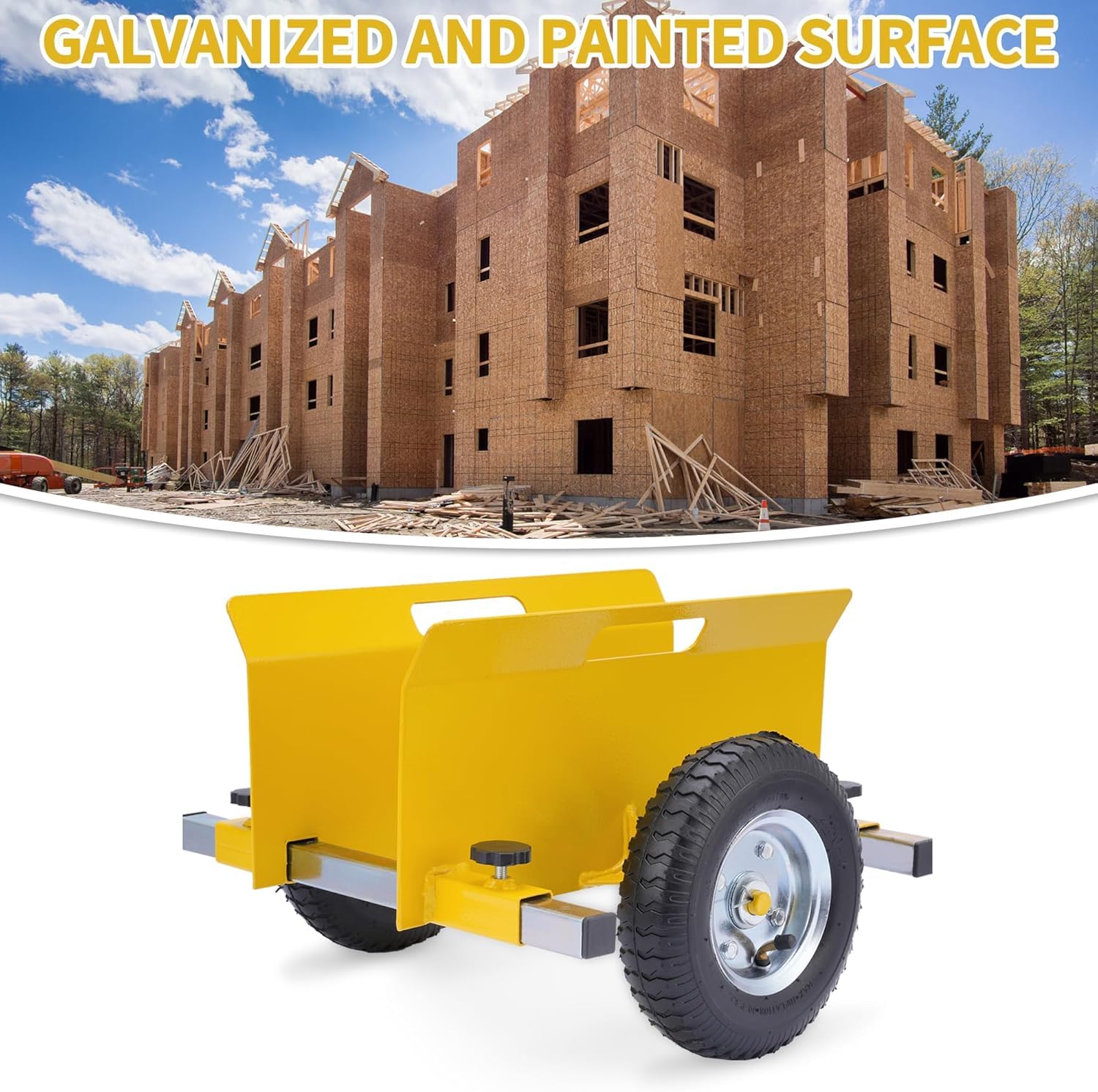 Rullo da 300 kg, con ganasce di bloccaggio da 0 a 230 mm, carrello con pneumatici da 8 pollici, per marmo, pannelli di legno, porte, finestre