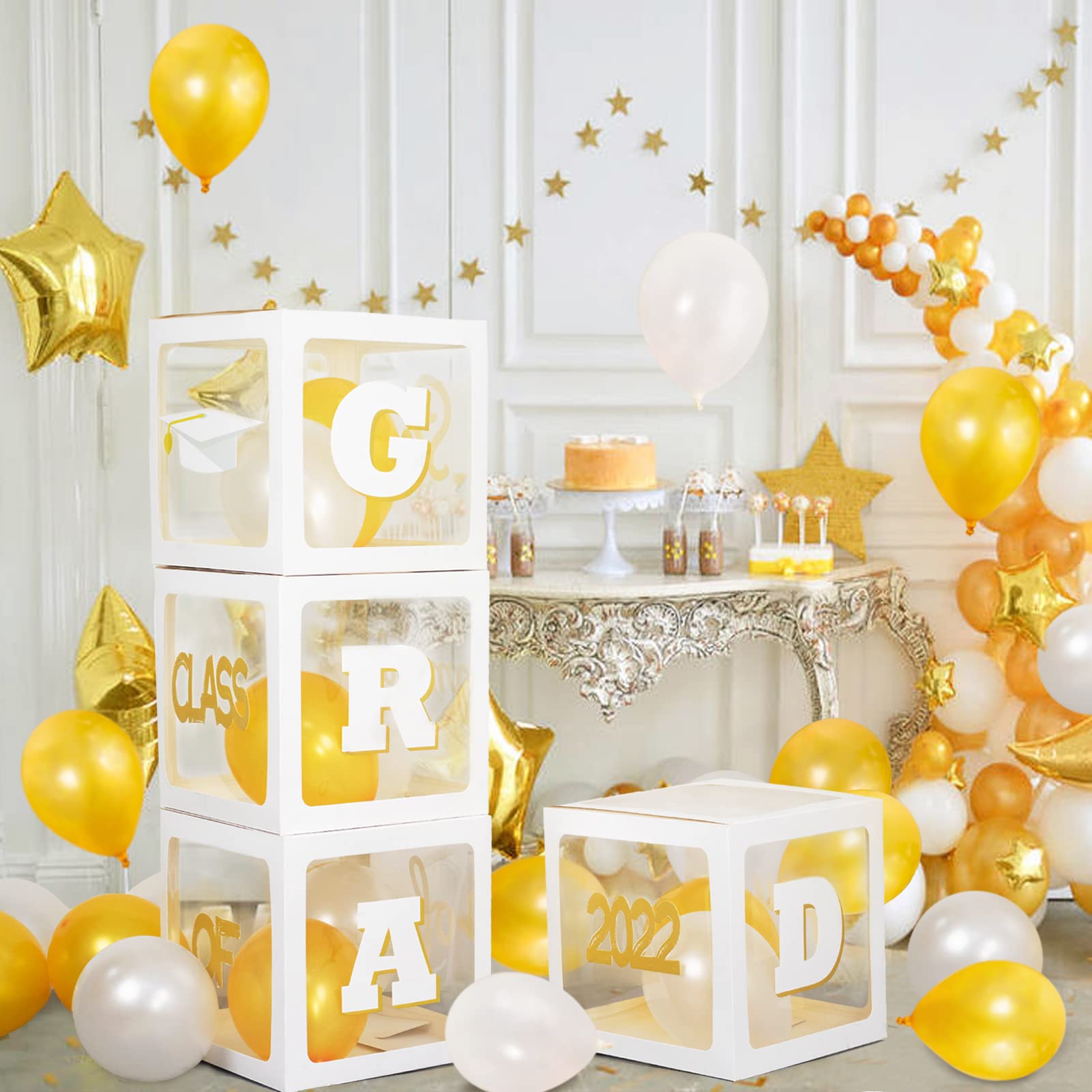 Buy 2022 Graduation Party Decorations Graduation Balloon Boxes, 4Pcs