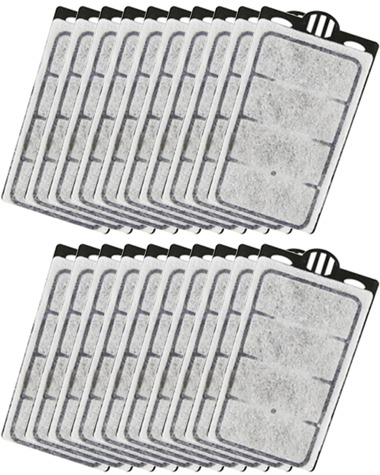 Moonorange 20 sztuk wymiennych płyt filtrujących do auqarium, wkłady filtrujące do zbiornika żółwia, odpowiednie do filtra niskiego wody 3,5 W 280 l/h