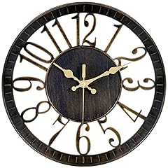 Non Ticking Silent Wall Clocks 12 Inch Battery Operated Quartz Vintage Decor Clock, 3 D Numeral photo Non Ticking Silent Wall Clocks 12 Inch Battery Operated Quartz Vintage Decor Clock, 3 D Numeral