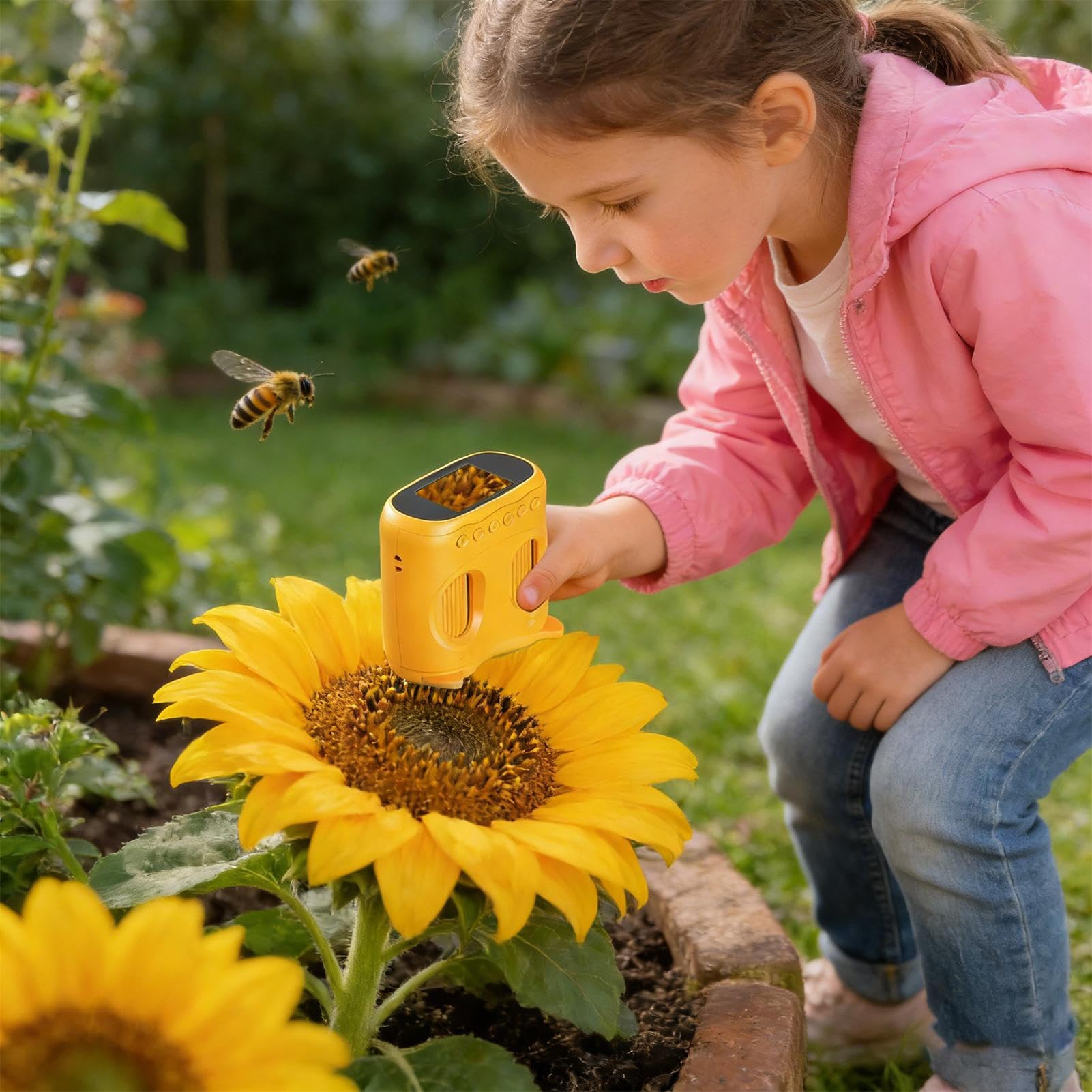 Microscopio per Bambini Giocattoli Scientifici Ricaricabili per Attività | Microscopio Digitale Manuale Regalo per Bambini Bambine Compleanno Natale