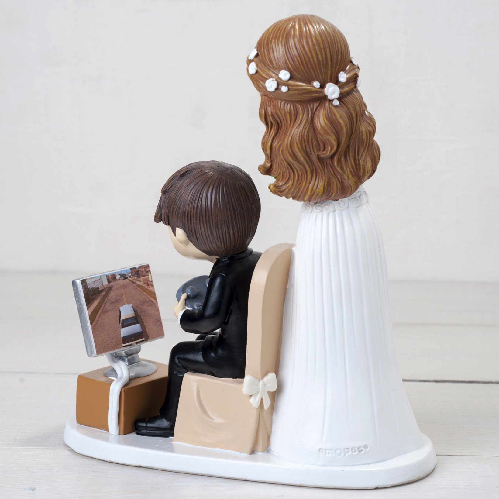 Figura Boda Gamer Personalizada muñecos Novios videoconsola GRABADA Figuras Frikis Tarta