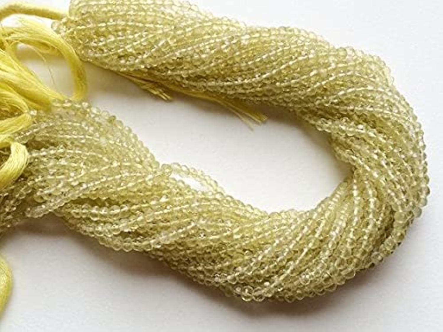Quartz Citron en perles véritables facettées pour remplacer les fausses pierres en verre