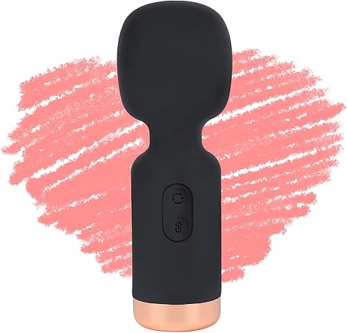 Masajeador personal inalámbrico de mano varita masajeadora con 10 niveles de vibración, IPX65 impermeable masajeador corporal para cuello, espalda,