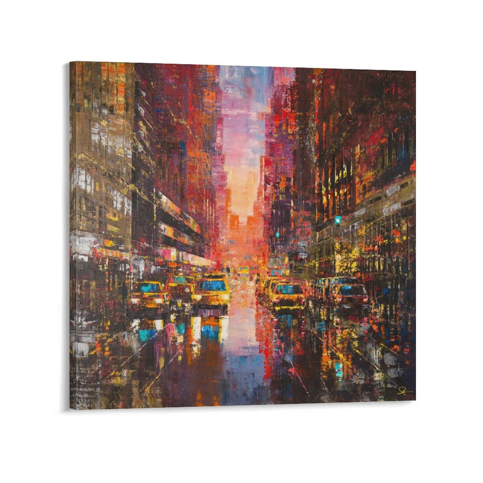 HRGifos 20x20inch(50x50cm) Paul Kenton Famous Painter City Landscape Canvas Wall Art for Bedroom Living Room Aesthetic Decor