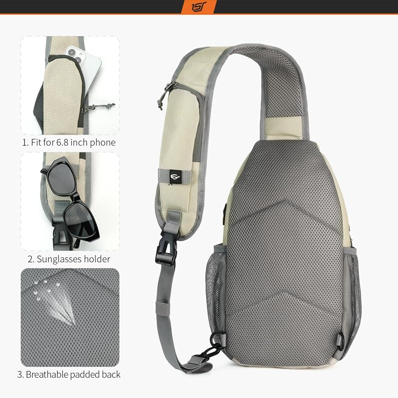 SKYSPER Könnyű Vízálló Oldaltáska - Férfi Crossbody Válltáska Túrázáshoz, Sportoláshoz és Utazáshoz, 25x30 cm, 320g